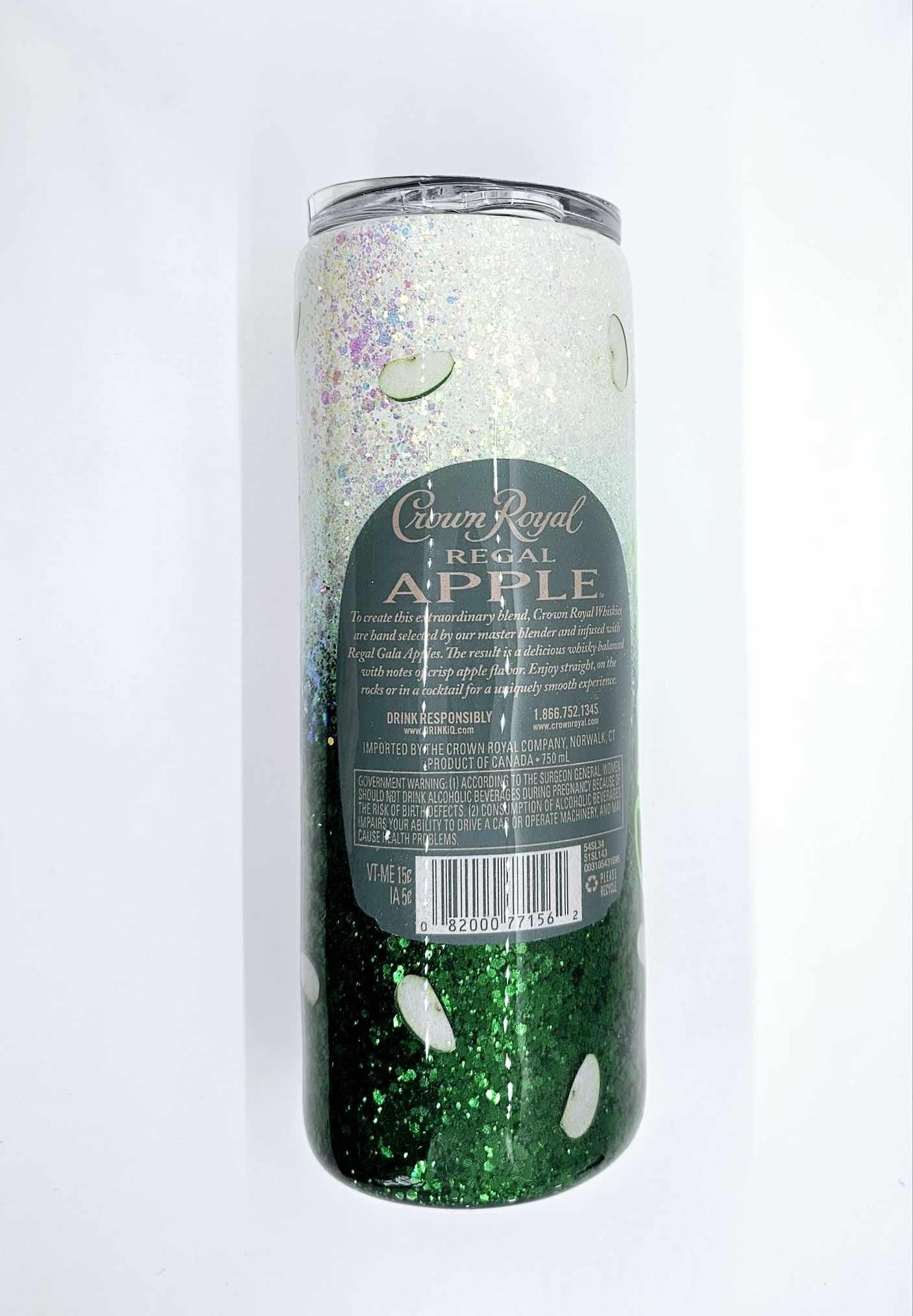 CROWN ROYAL APPLE GLITTER TUMBLER