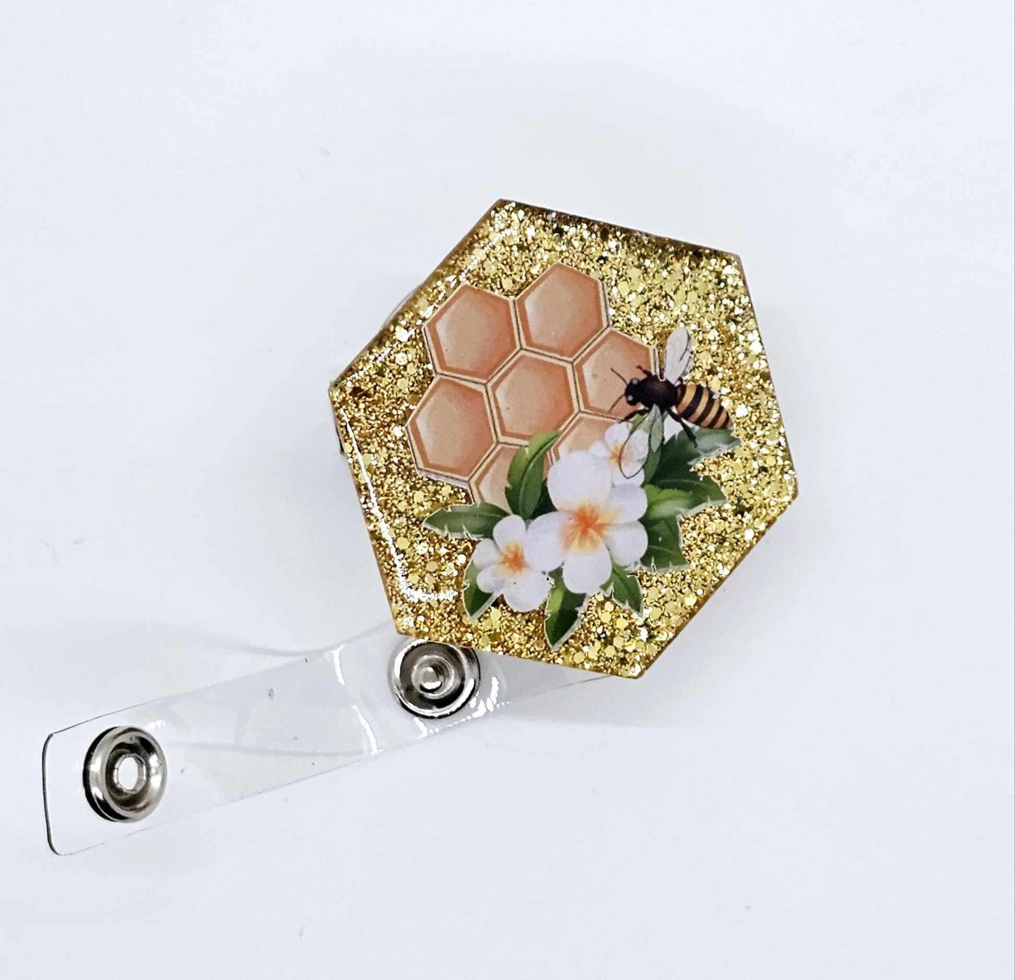 BEE AND HONEYCOMB BADGE REEL
