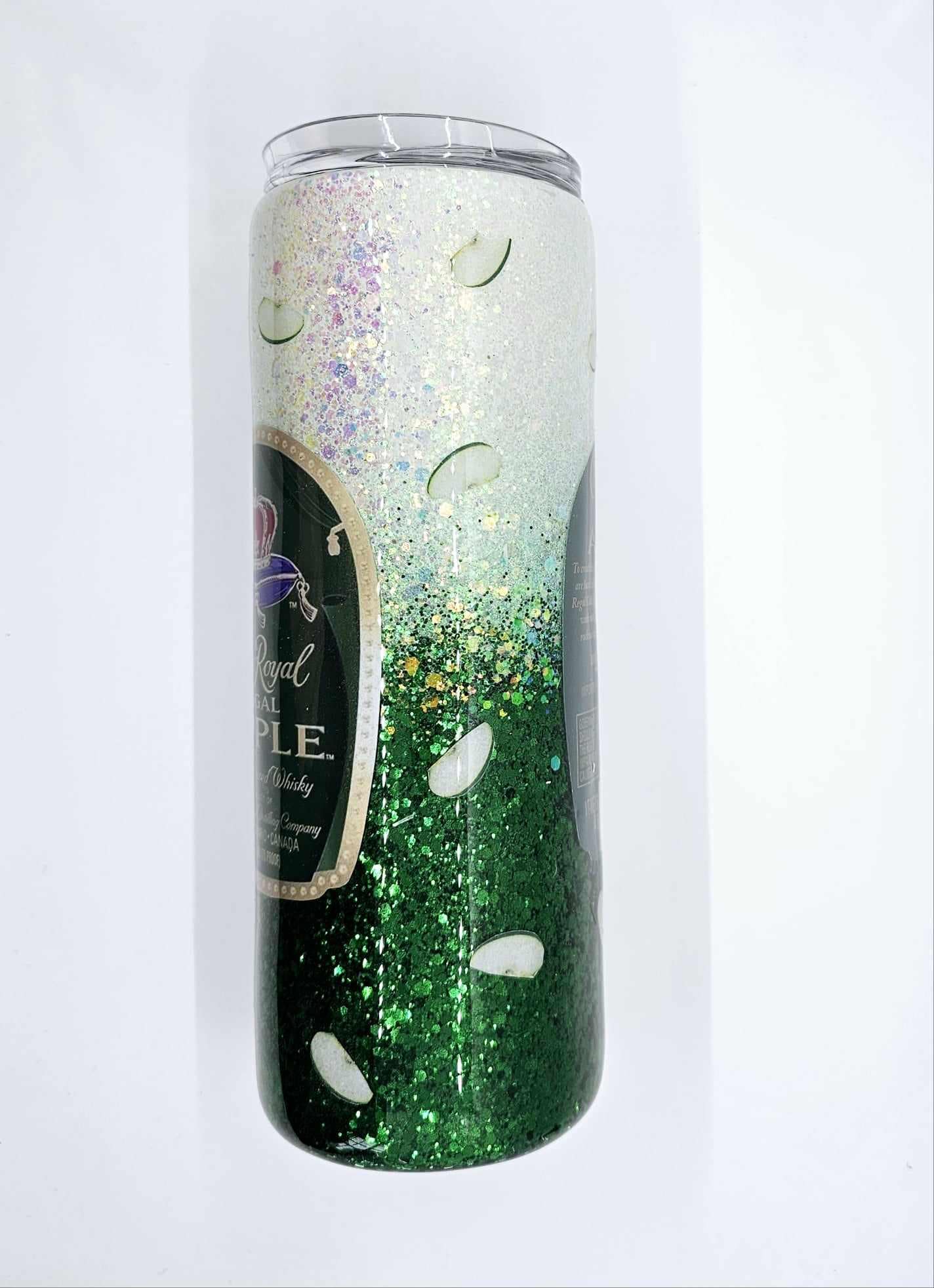 CROWN ROYAL APPLE GLITTER TUMBLER