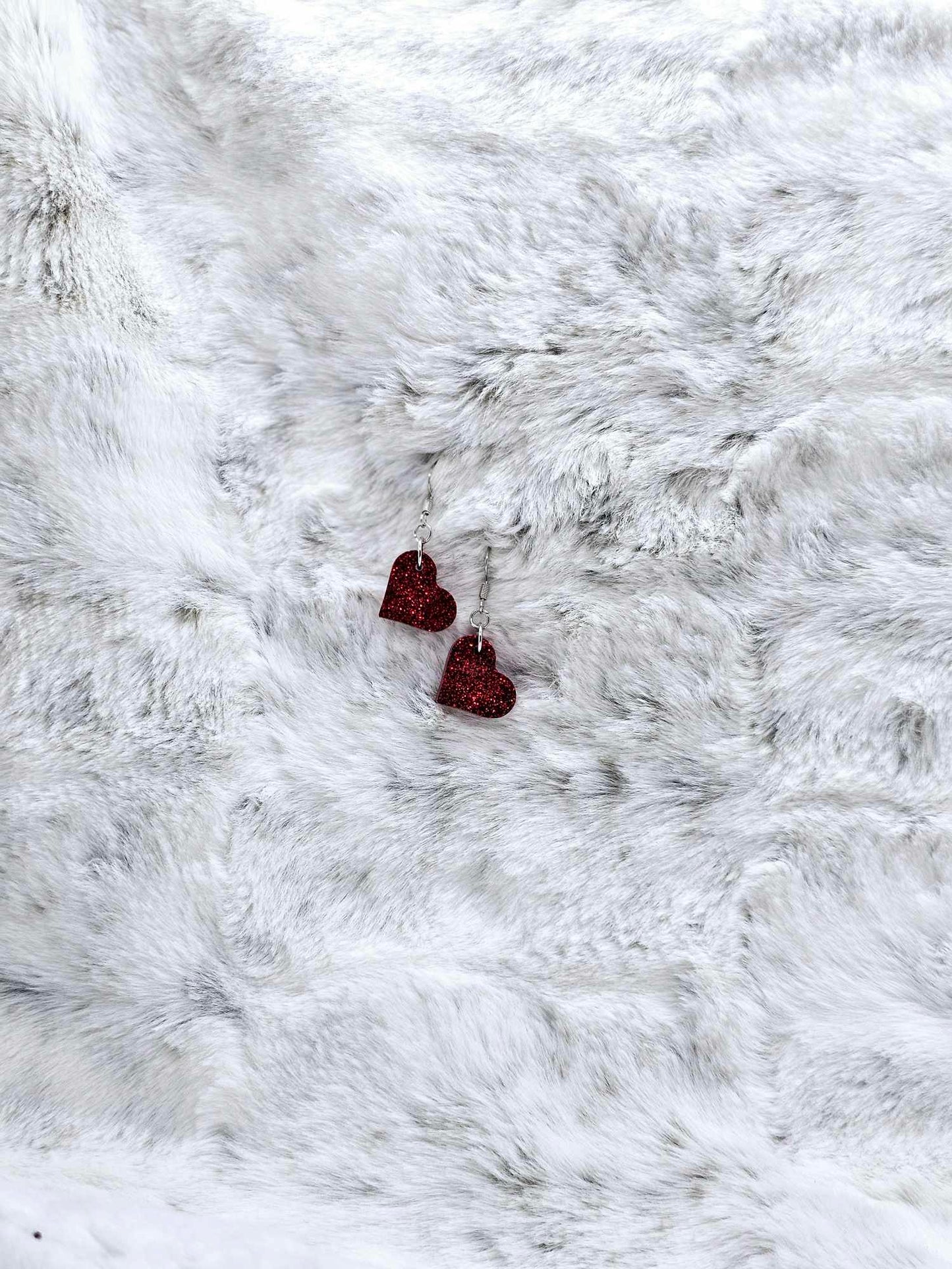 HEART SHAPED RESIN EARRINGS