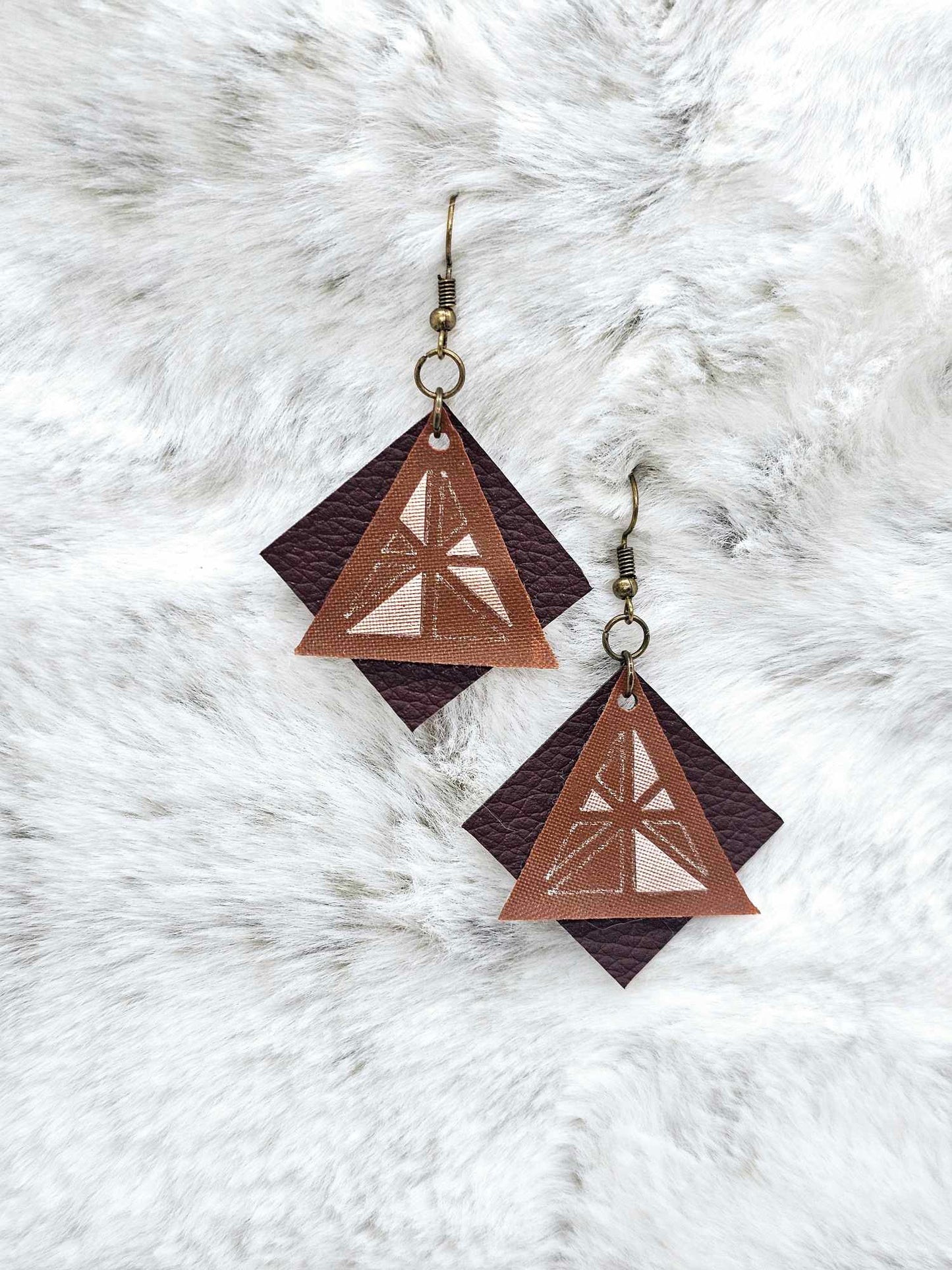 FAUX LEATHER EARRINGS