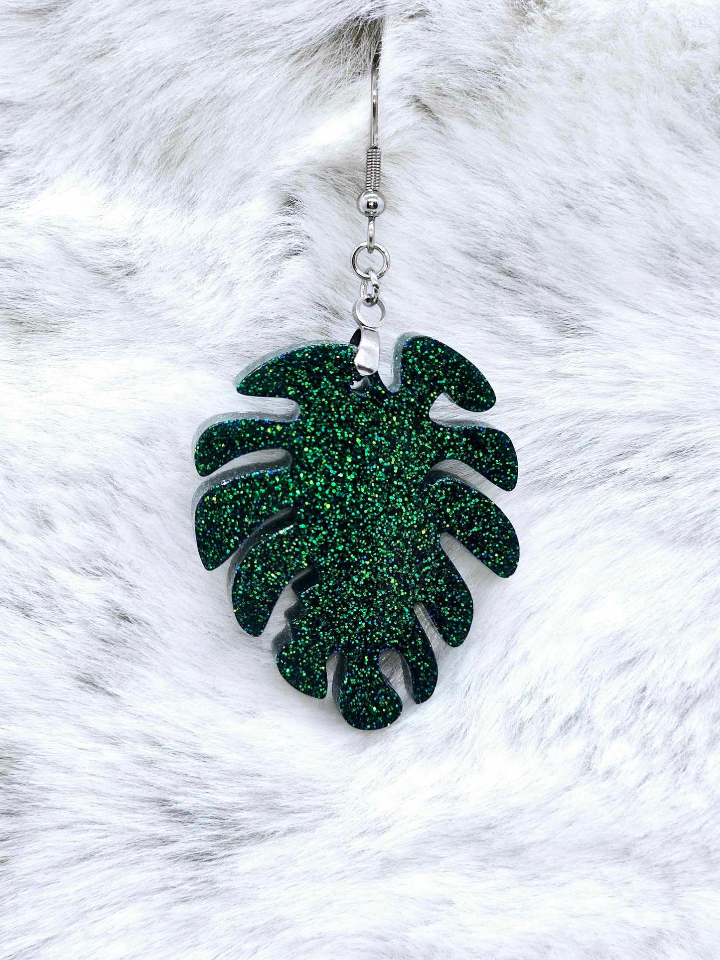 MONSTERA LEAF RESIN EARRINGS