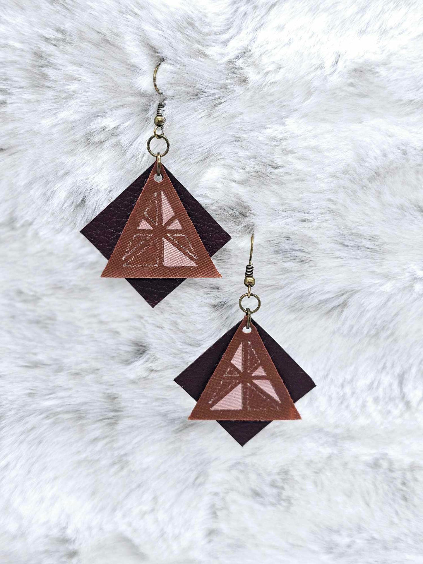 FAUX LEATHER EARRINGS