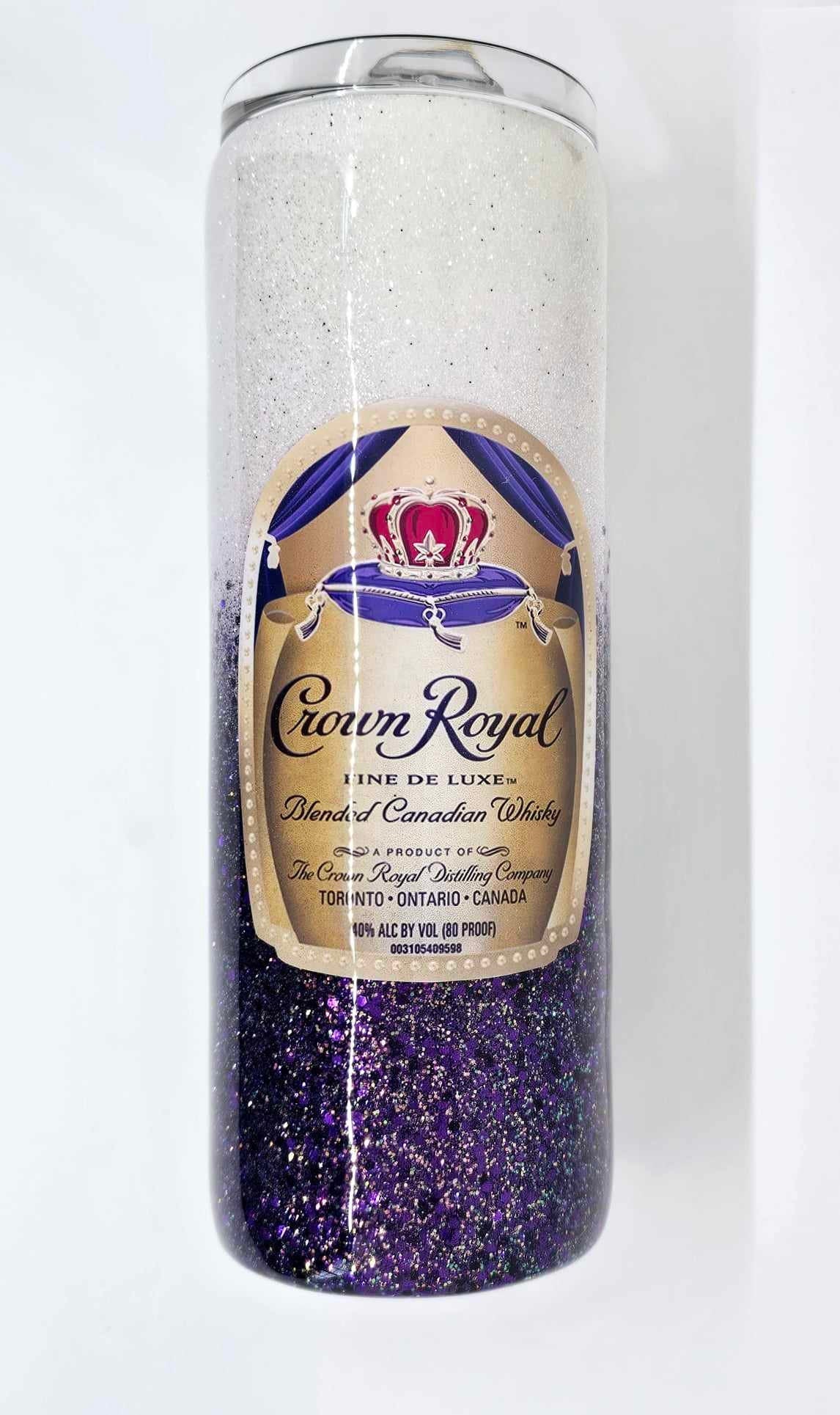CROWN ROYAL PEACH GLITTER TUMBLER