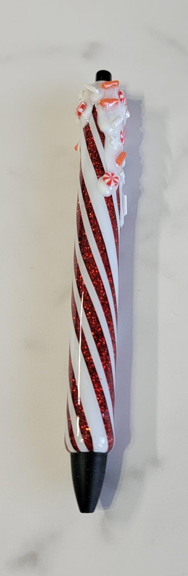 CANDY CANE WITH DRIP AND SPRINKLES EPOXY PEN