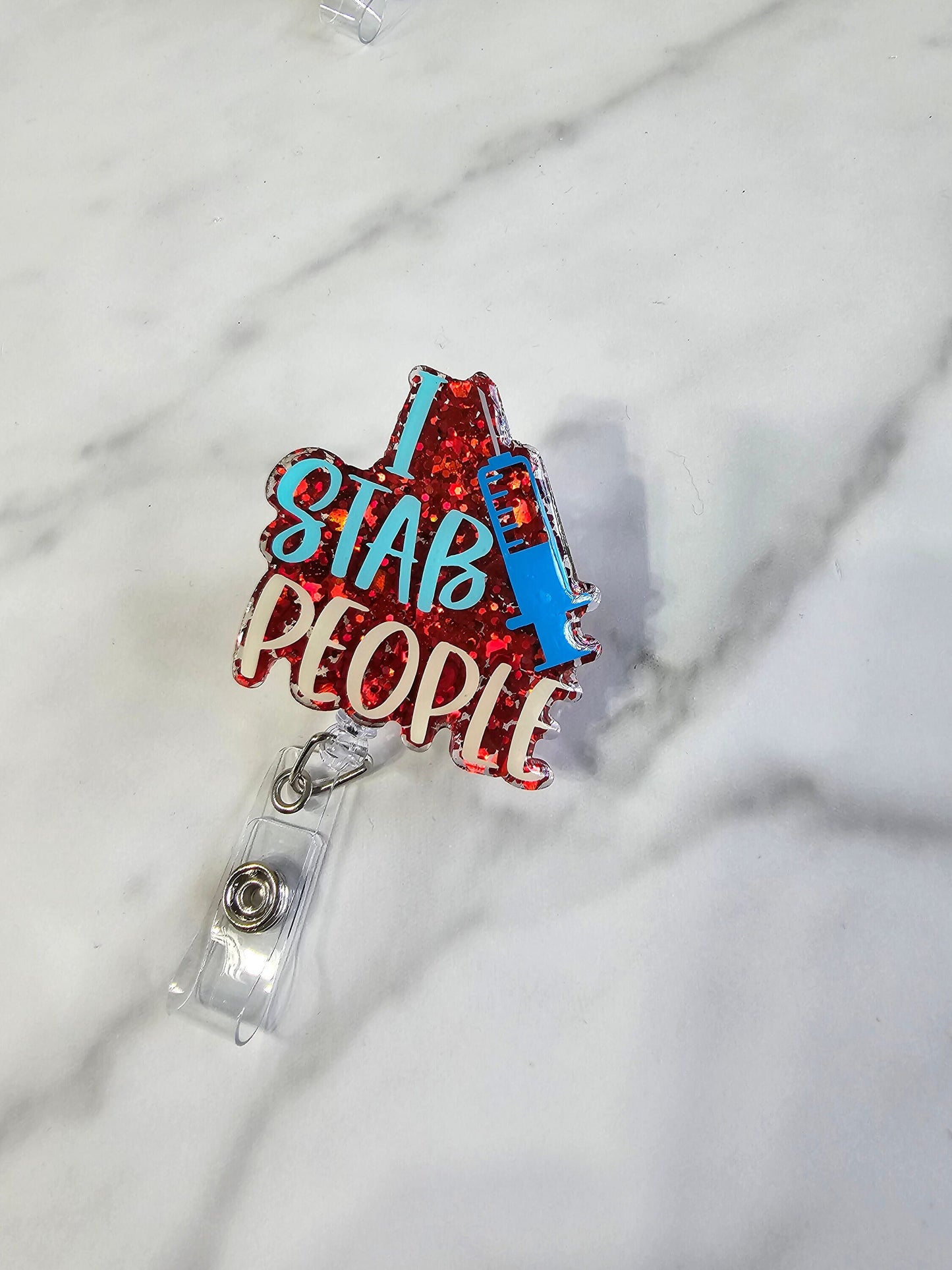 I STAB PEOPLE BADGE REEL