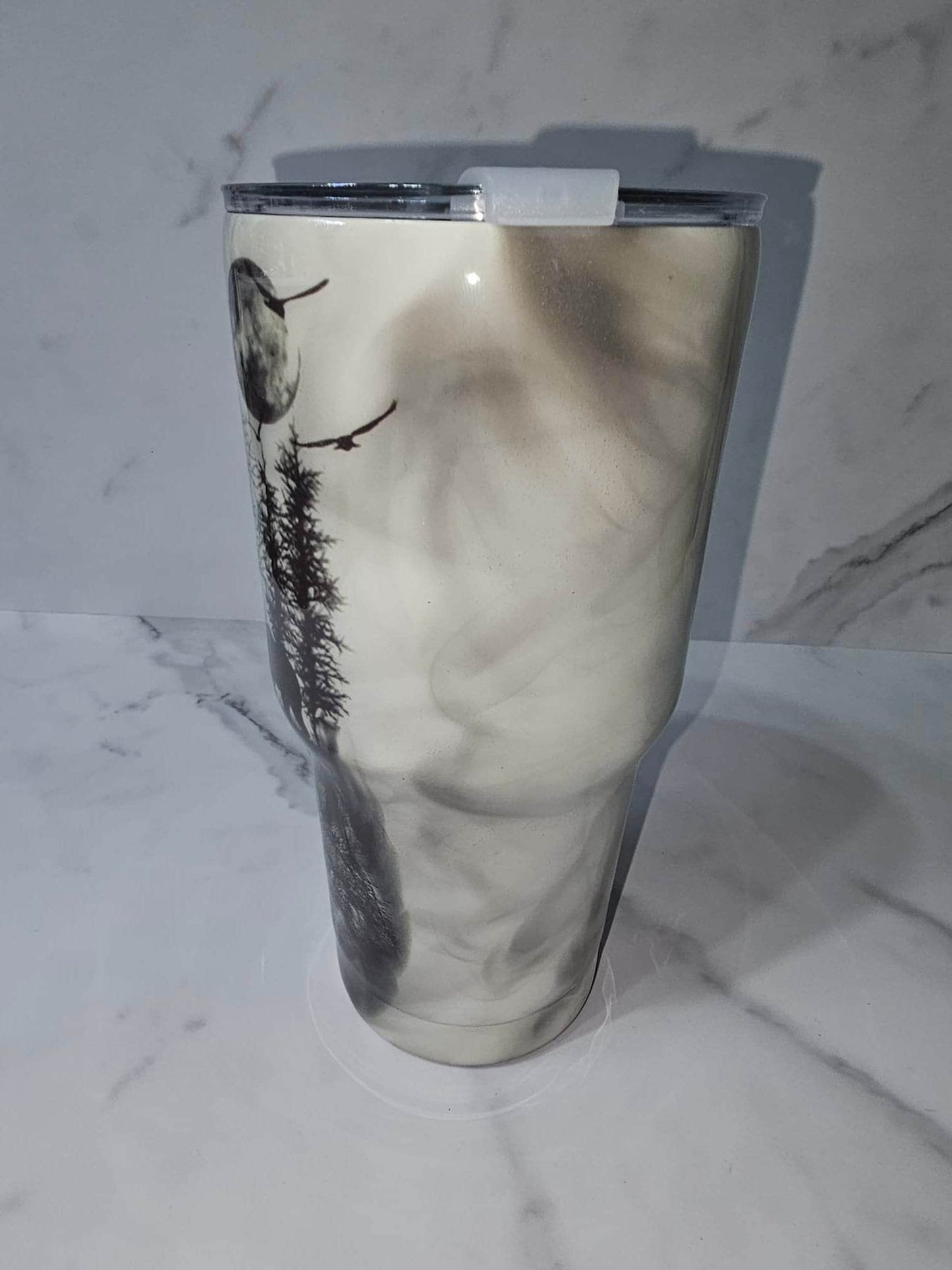 WOLF TATTOO SMOKE EFFECT TUMBLER