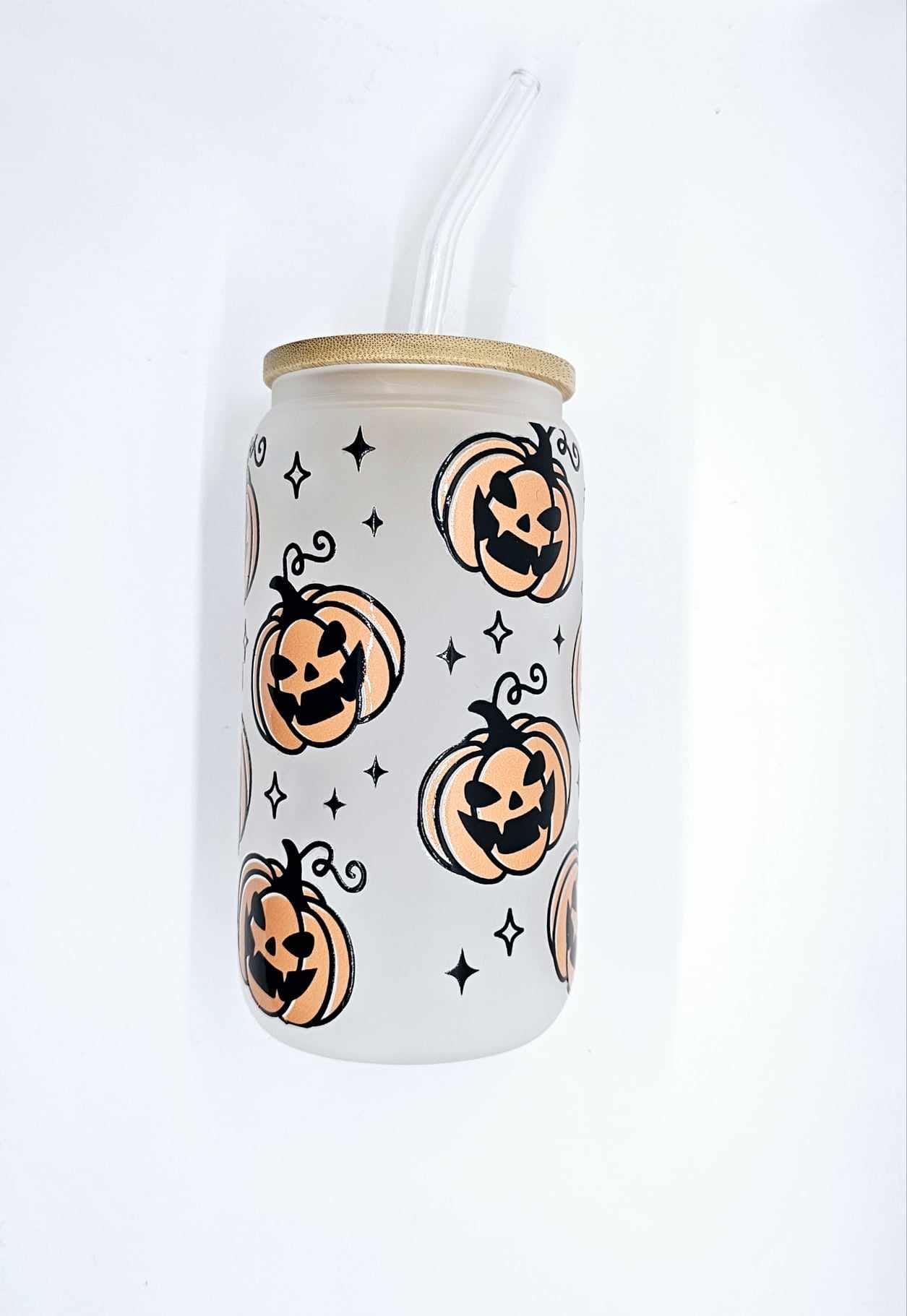 PUMPKIN GLASS CAN TUMBLER
