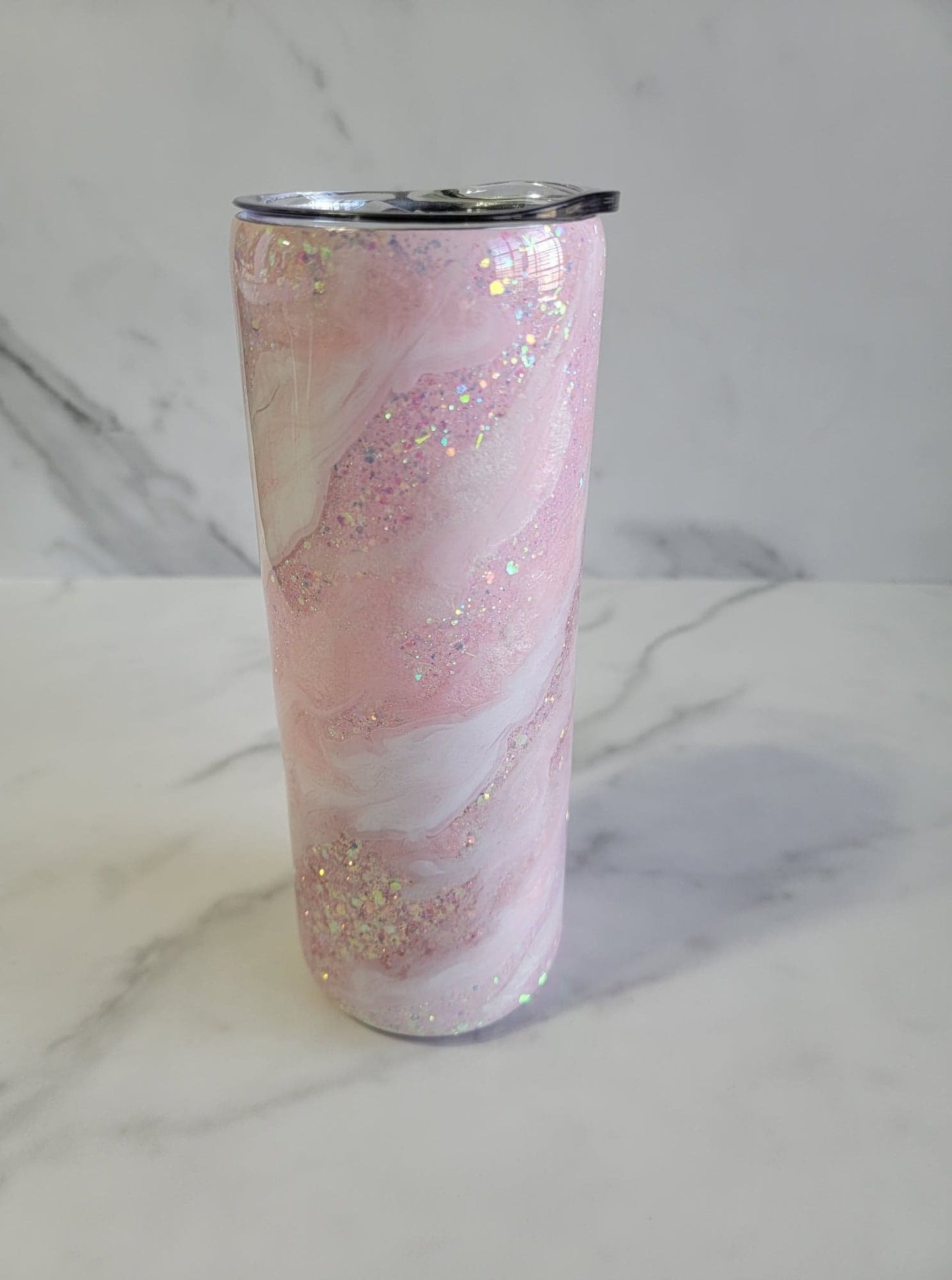 PINK AND WHITE MILKYWAY TUMBLER