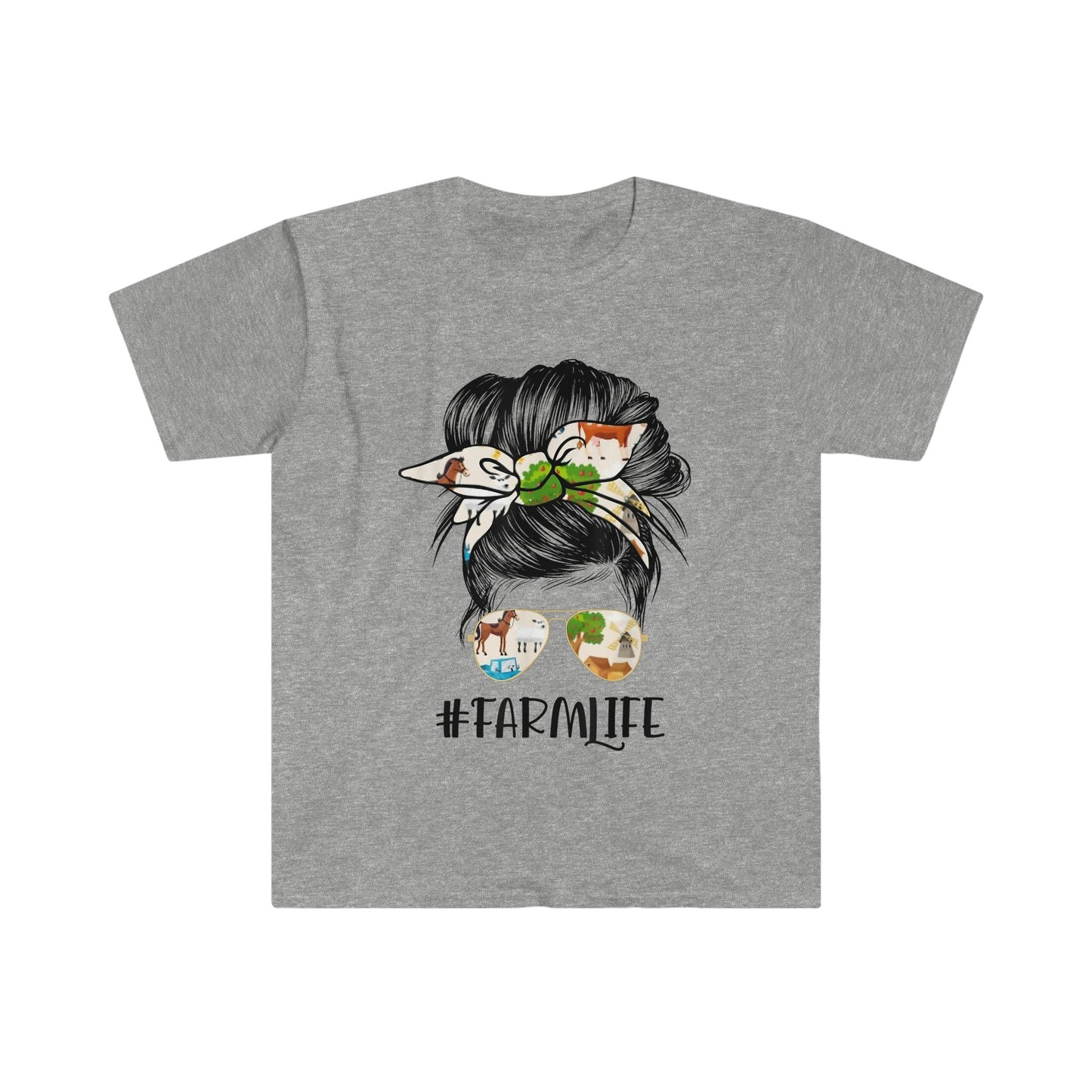 MESSY BUN FARM LIFE T-SHIRT