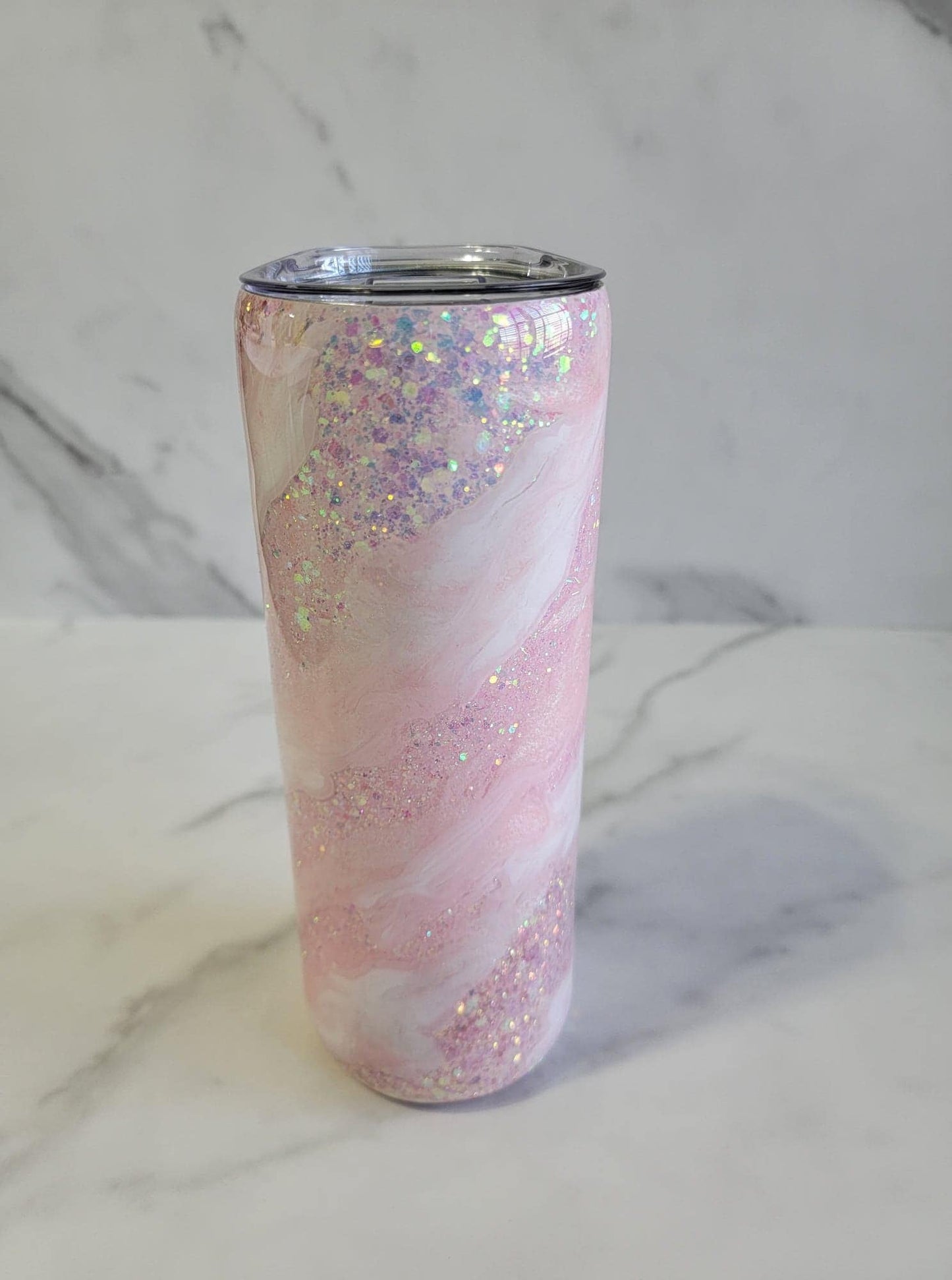PINK AND WHITE MILKYWAY TUMBLER