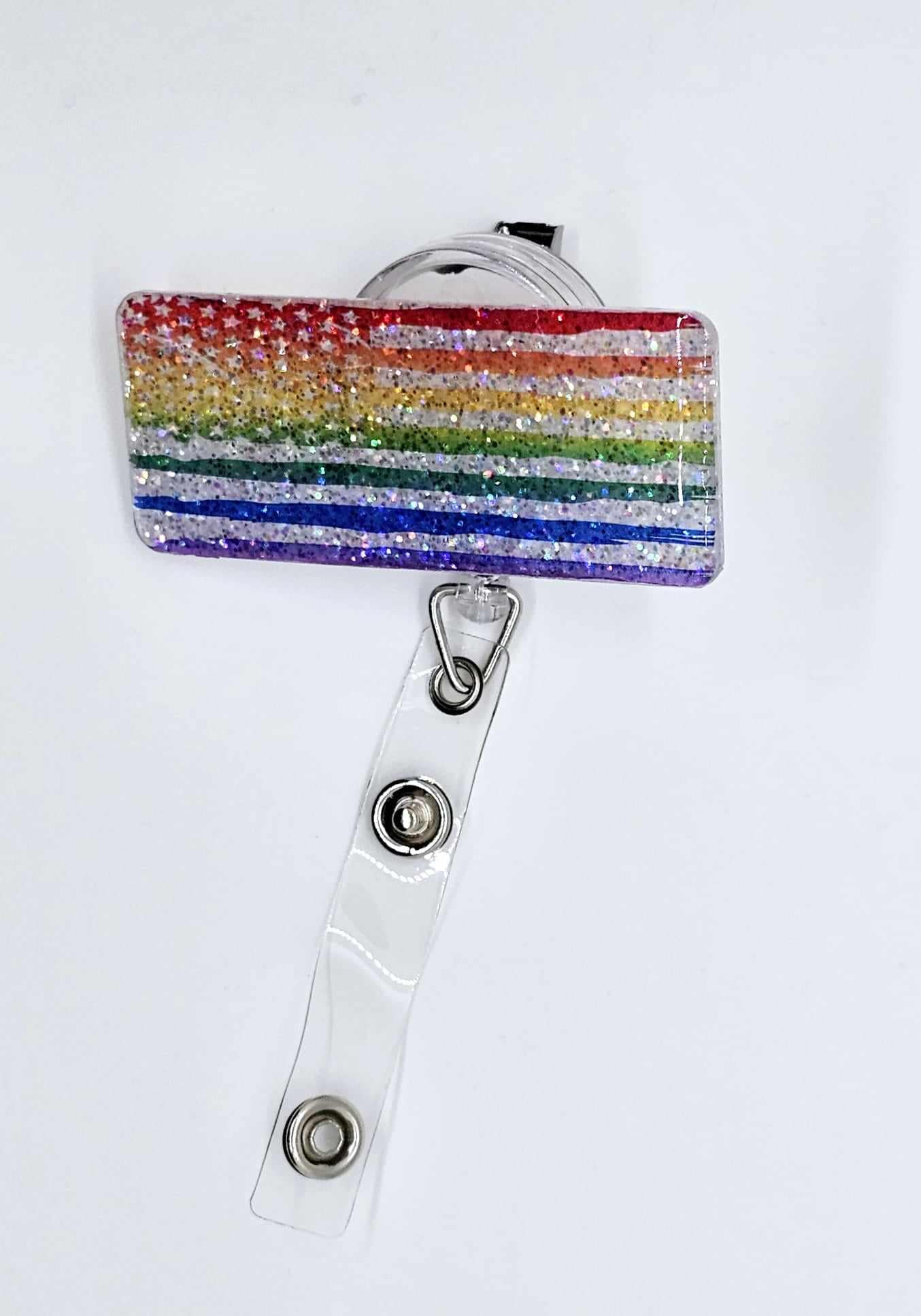 PRIDE DISTRESSED FLAG BADGE REEL