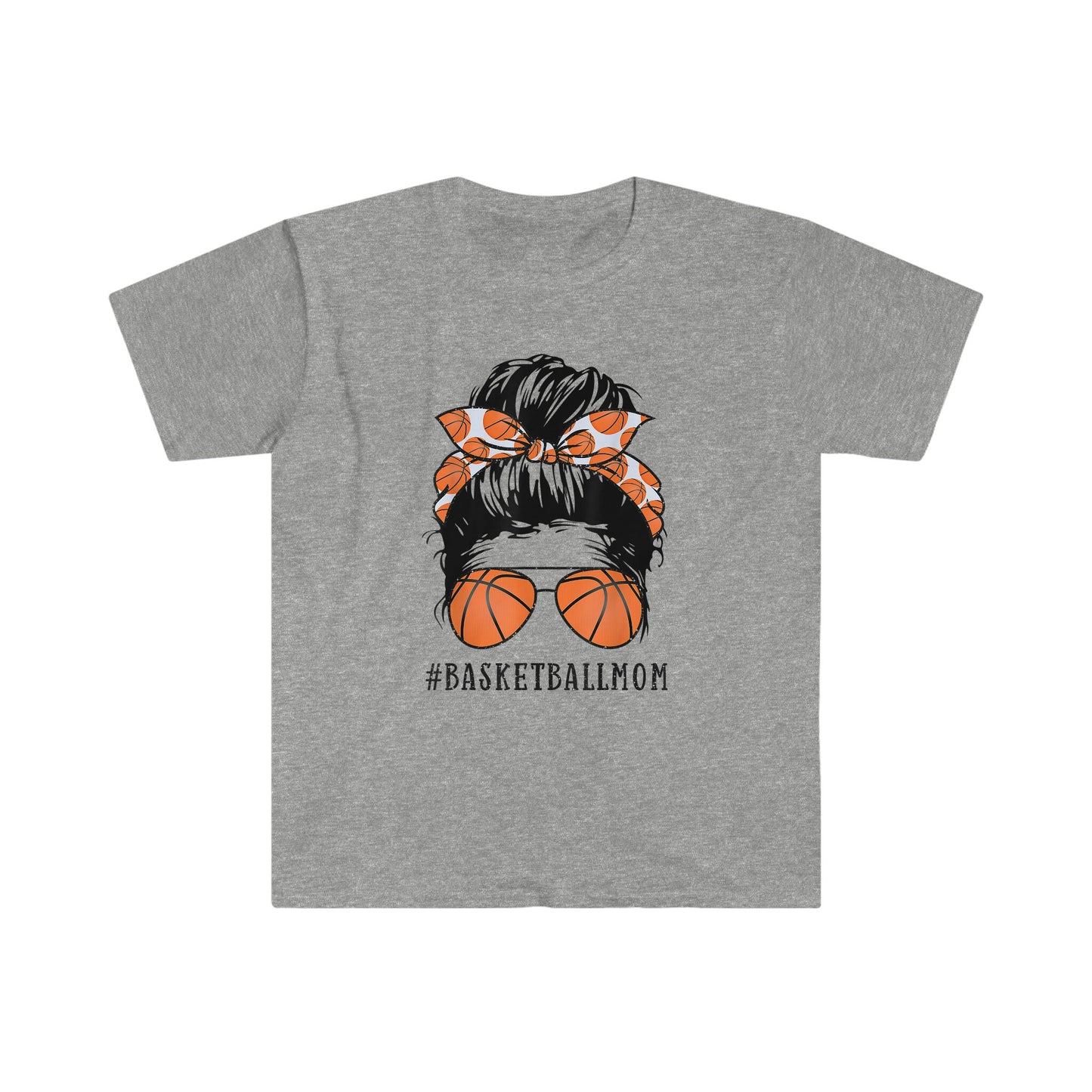 MESSY BUN BASKETBALL MOM T-SHIRT