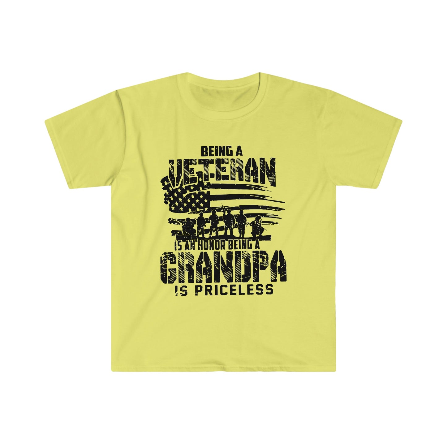BEING A VETERAN IS AN HONOR BEING A GRANDPA IS PRICELESS T-SHIRT