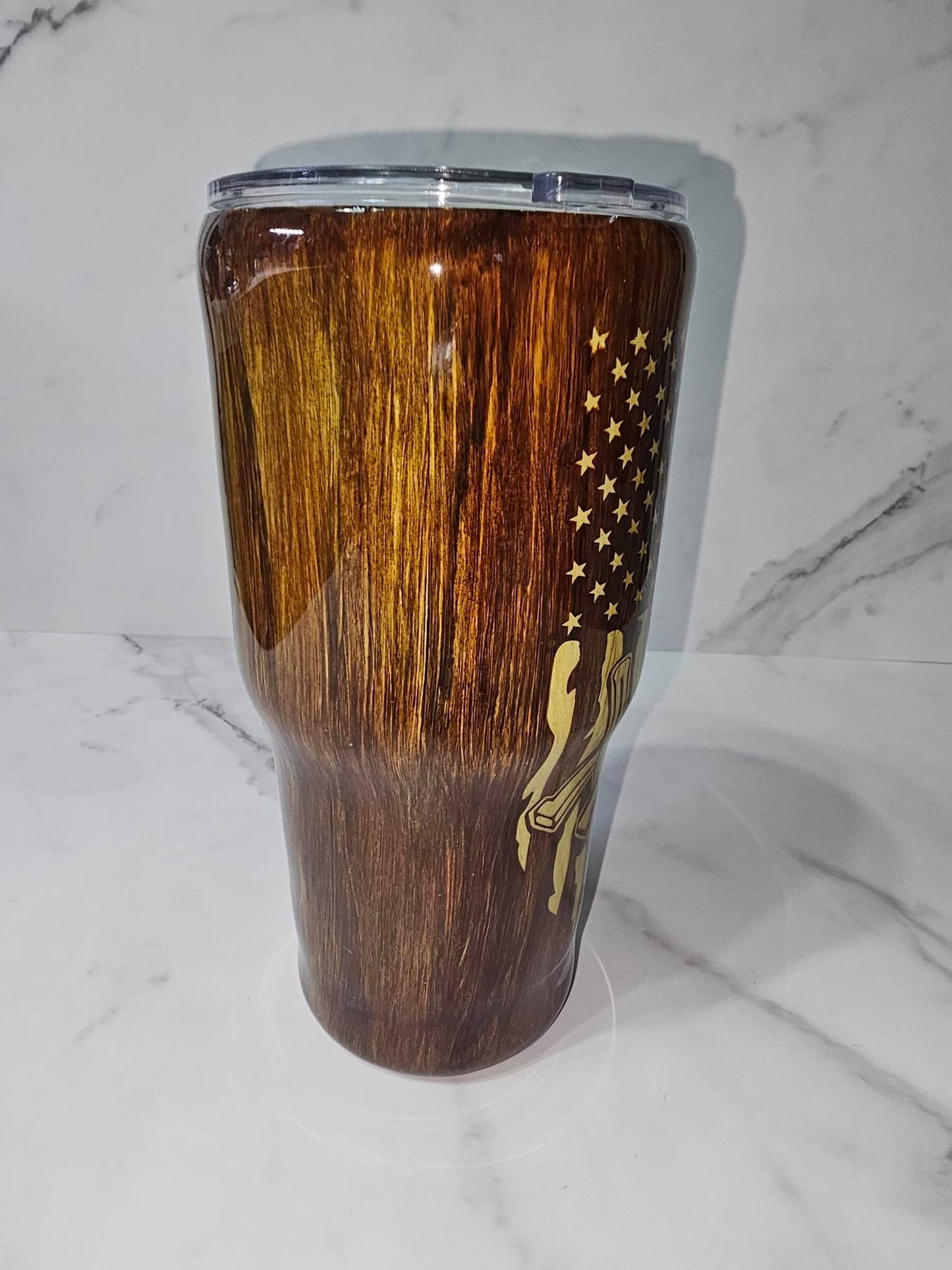 RINGER TWO TONED WOODGRAIN TUMBLER