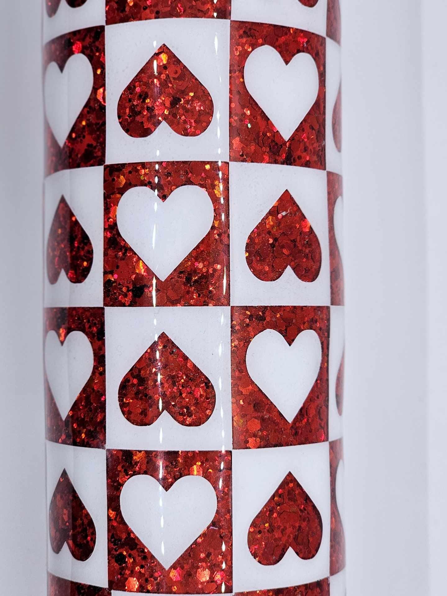 HEART CHECKERBOARD TUMBLER