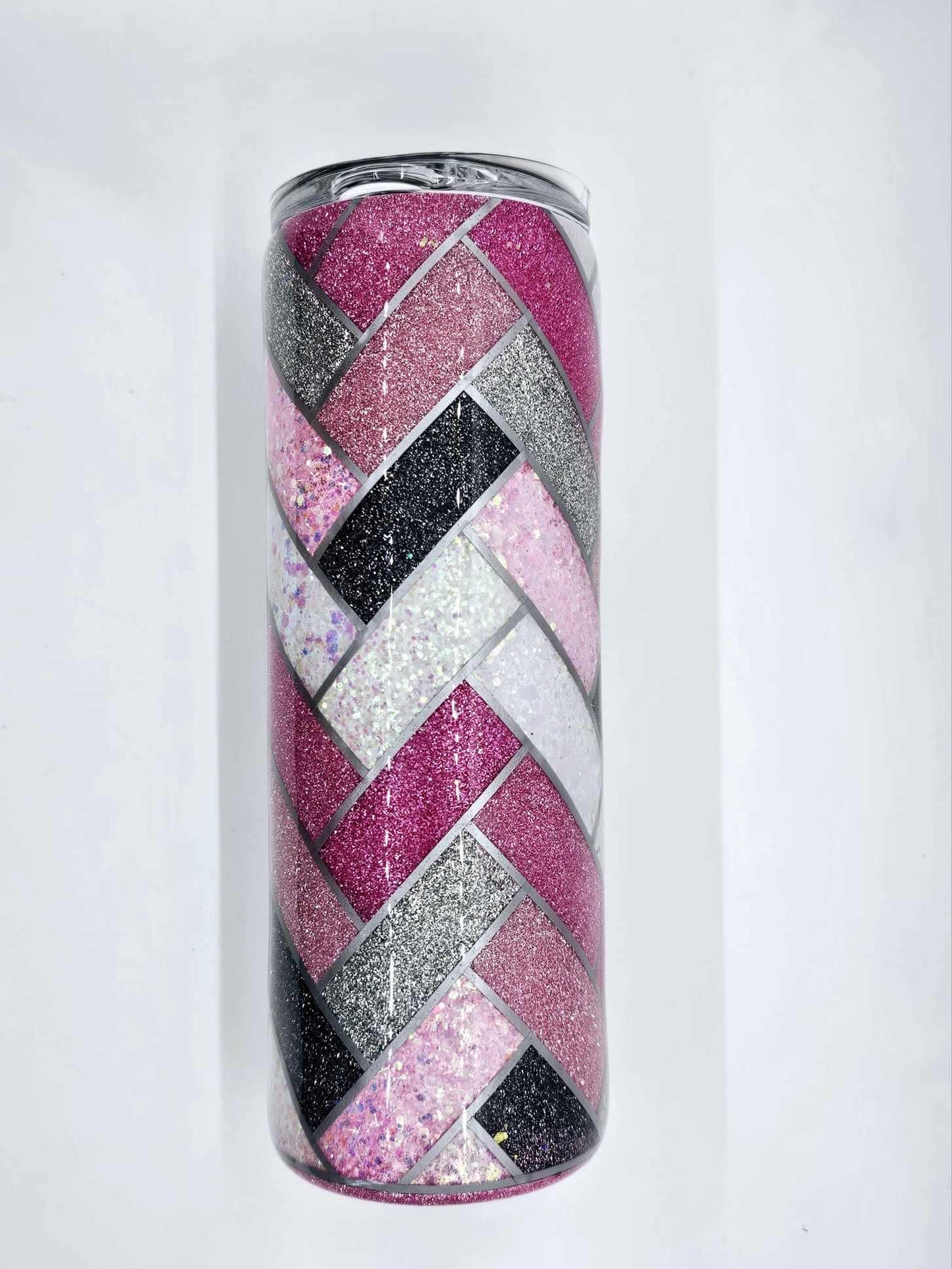 TANGRAM BRICK PATTERN TUMBLER