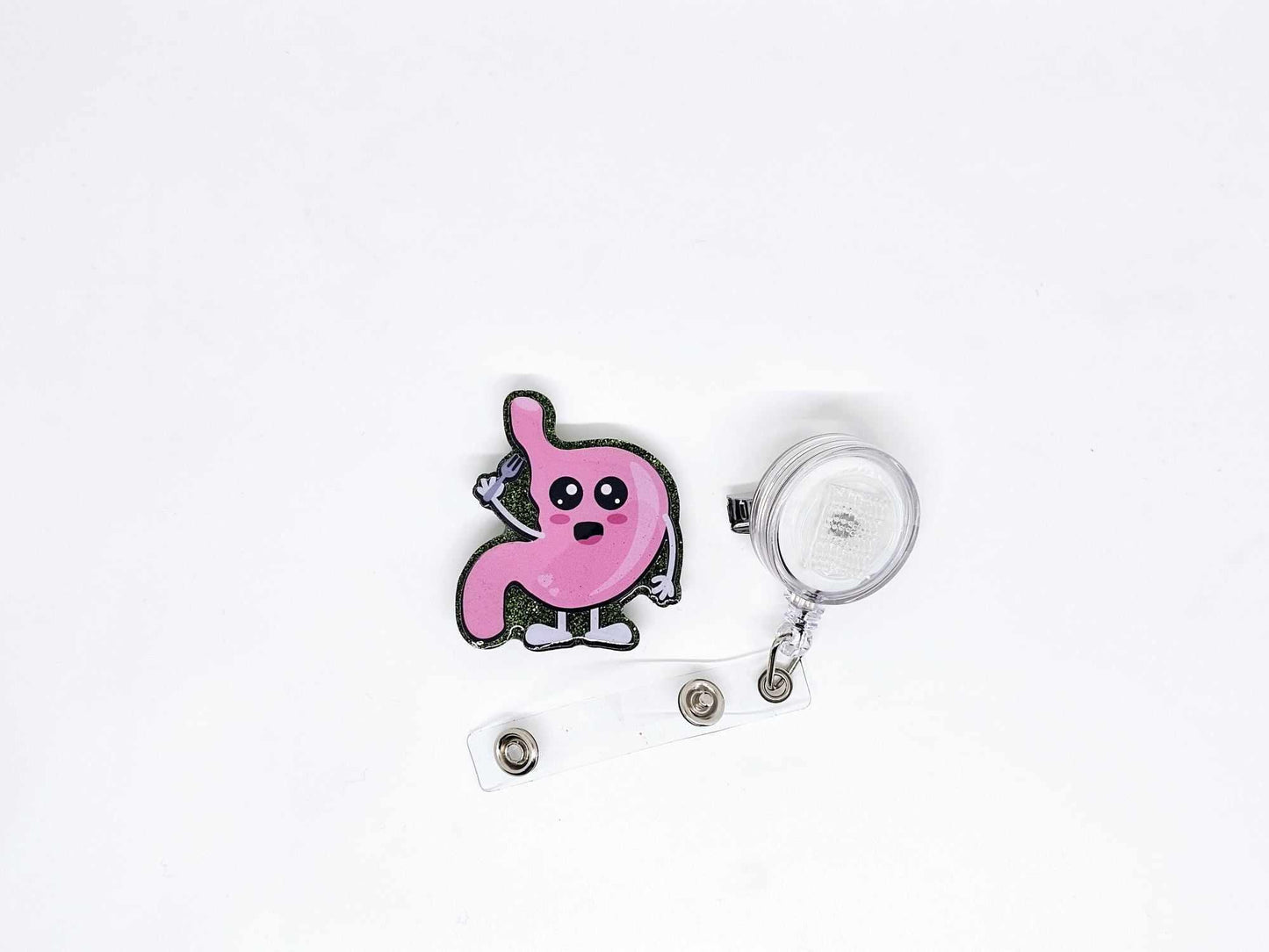 HUNGRY STOMACH WITH A FORK BADGE REEL