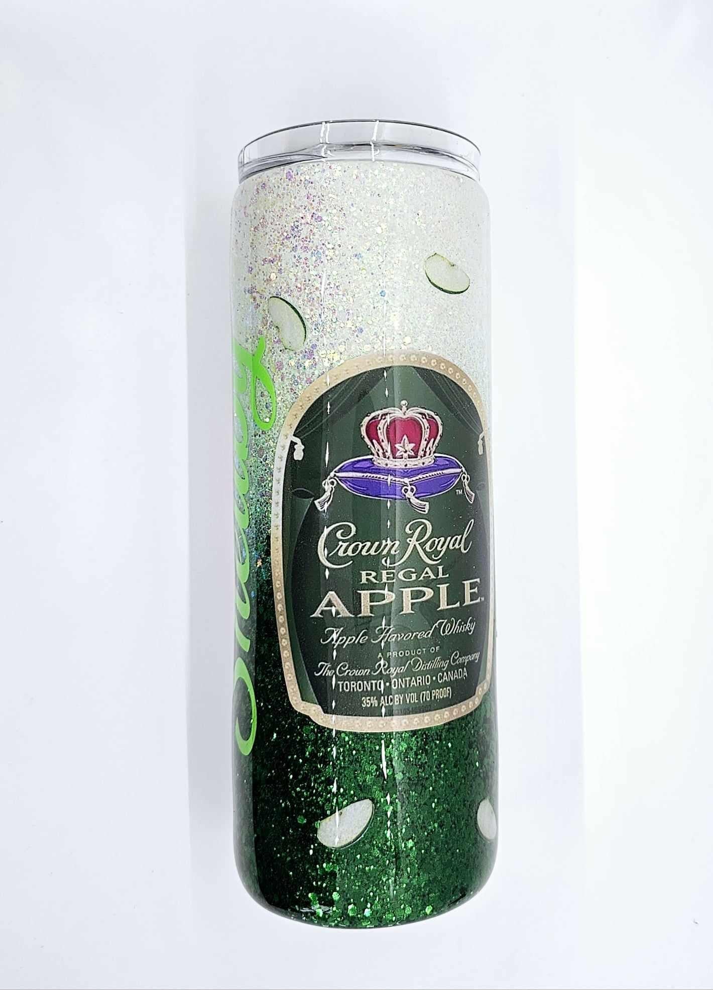 CROWN ROYAL APPLE GLITTER TUMBLER
