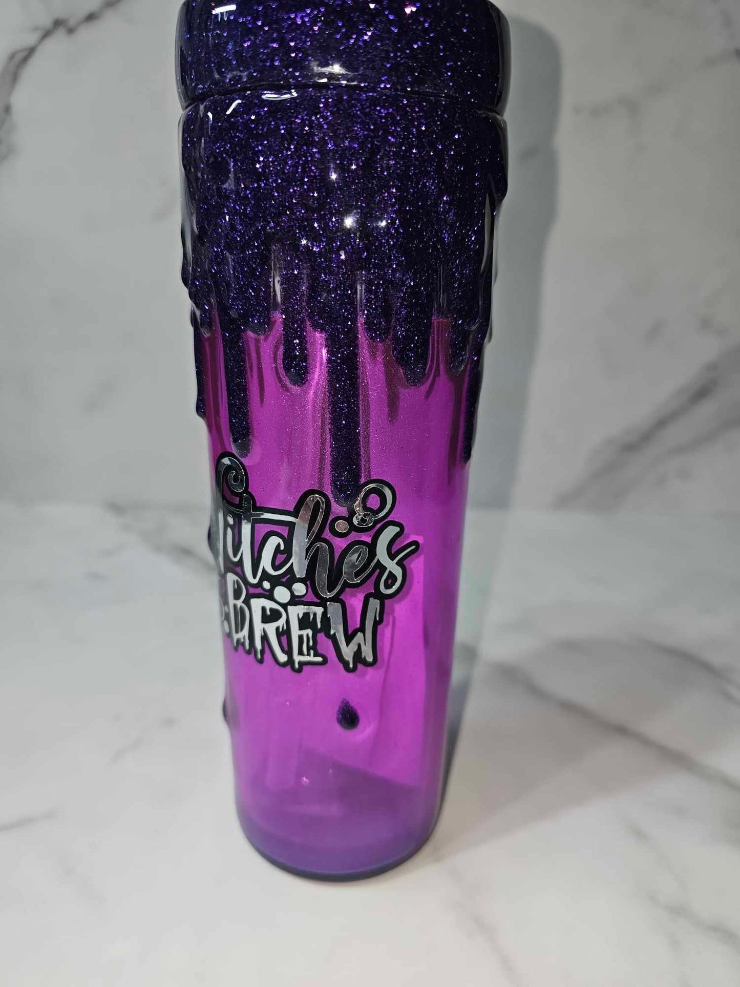 WITCHES BREW SNOW GLOBE WITH DRIPS TUMBLER