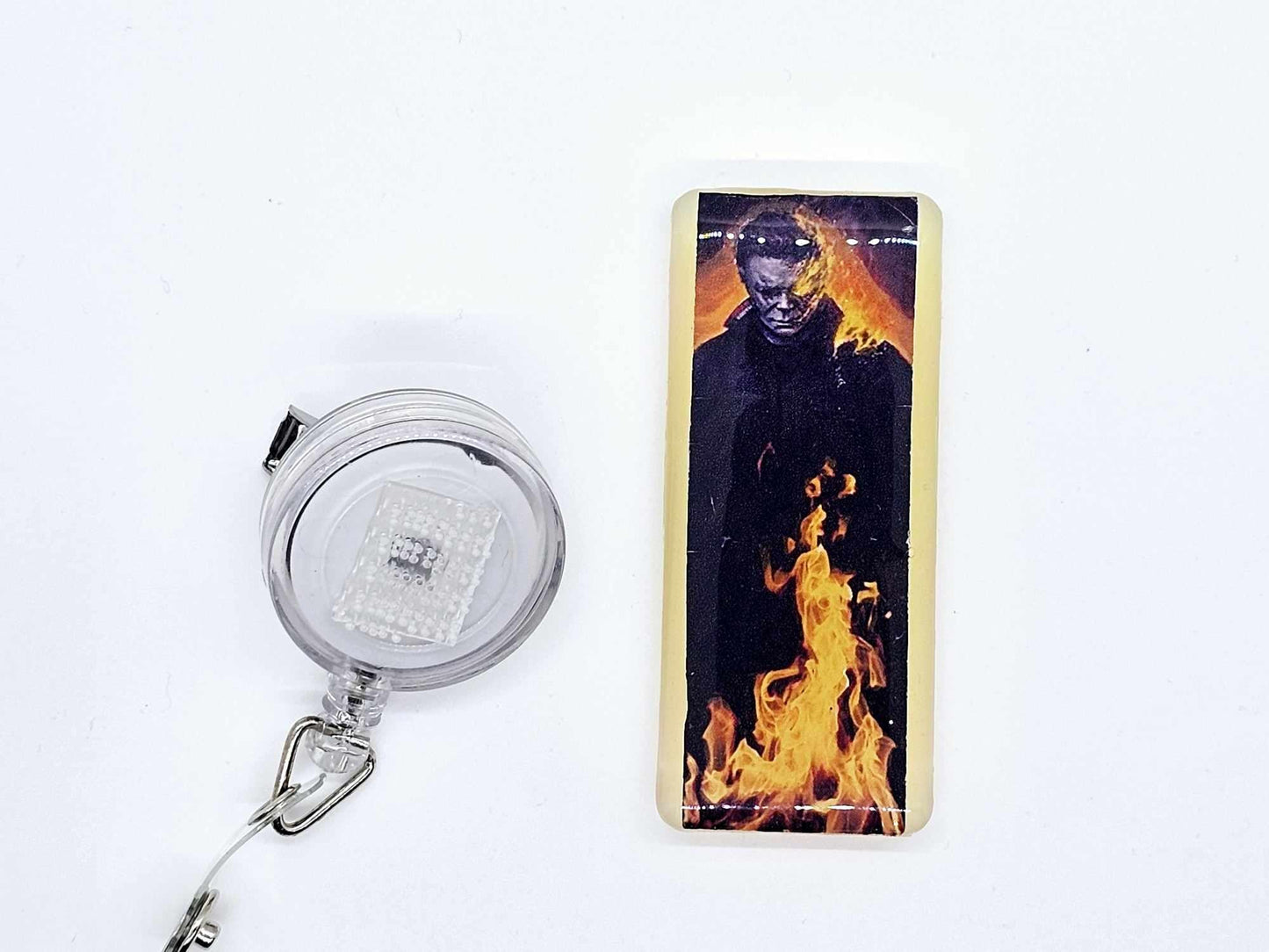 MICHAEL MYERS GLOW IN THE DARK BADGE REEL