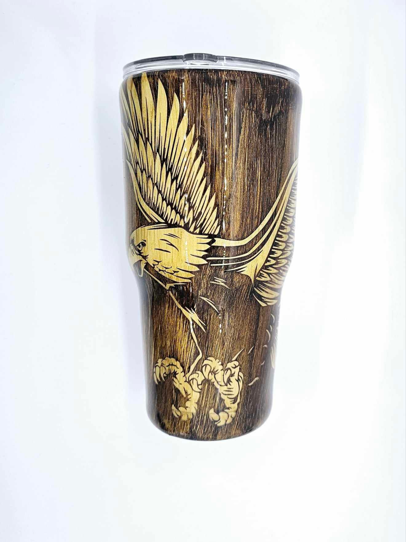 EAGLE TWO TONED WOODGRAIN TUMBLER