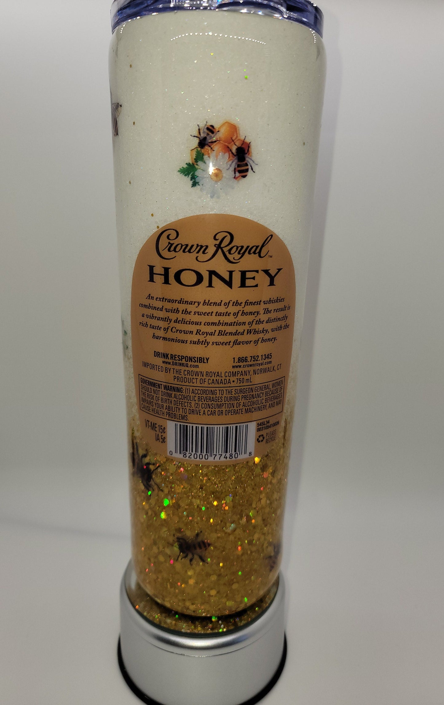 CROWN ROYAL HONEY GLITTER TUMBLER