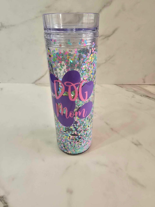 DOG MOM SNOW GLOBE TUMBLER