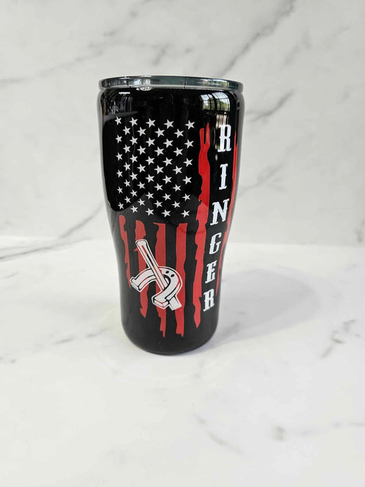 RINGER DISTRESSED FLAG TUMBLER