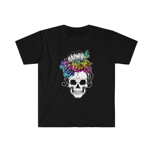MESSY BUN SKULL T-SHIRT