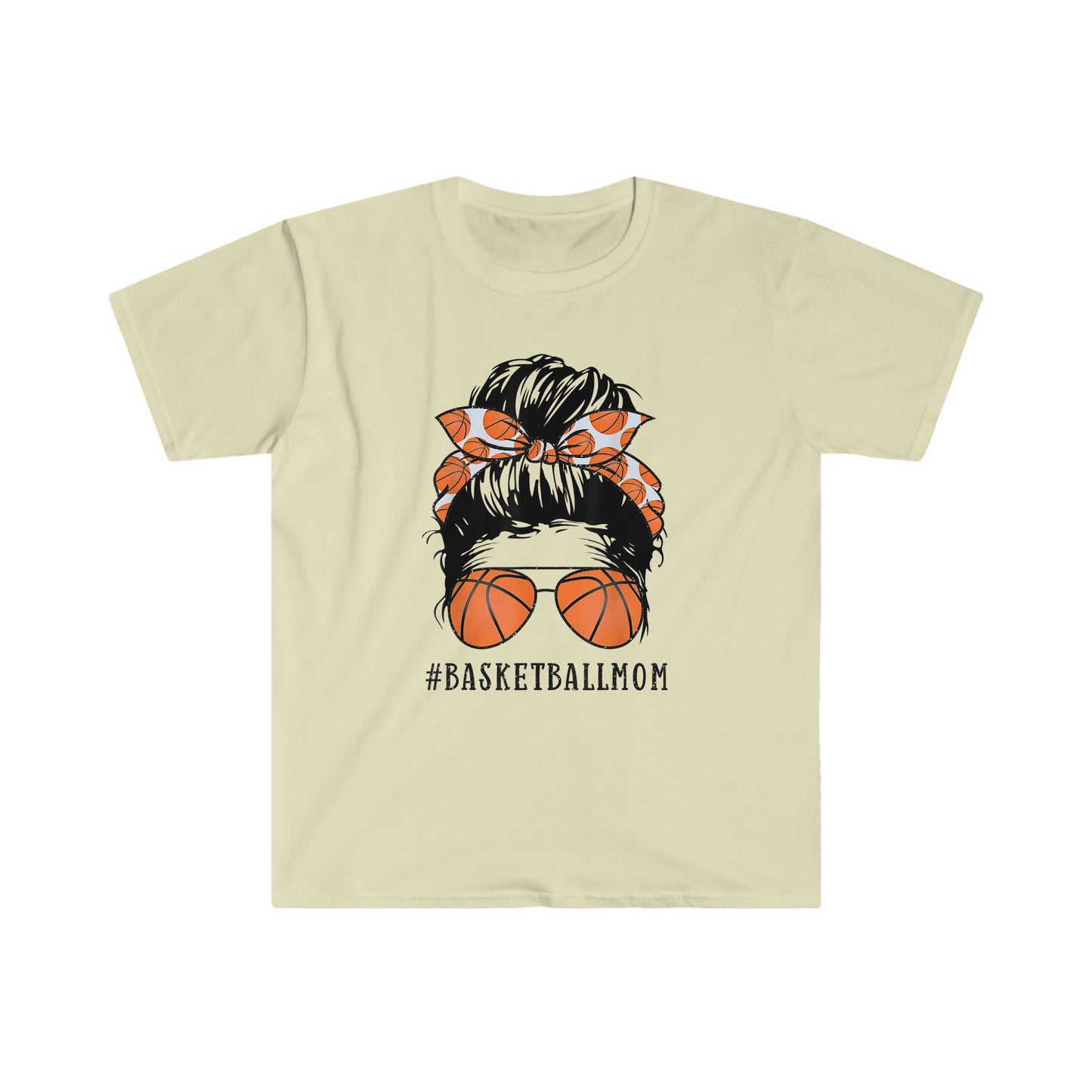 MESSY BUN BASKETBALL MOM T-SHIRT