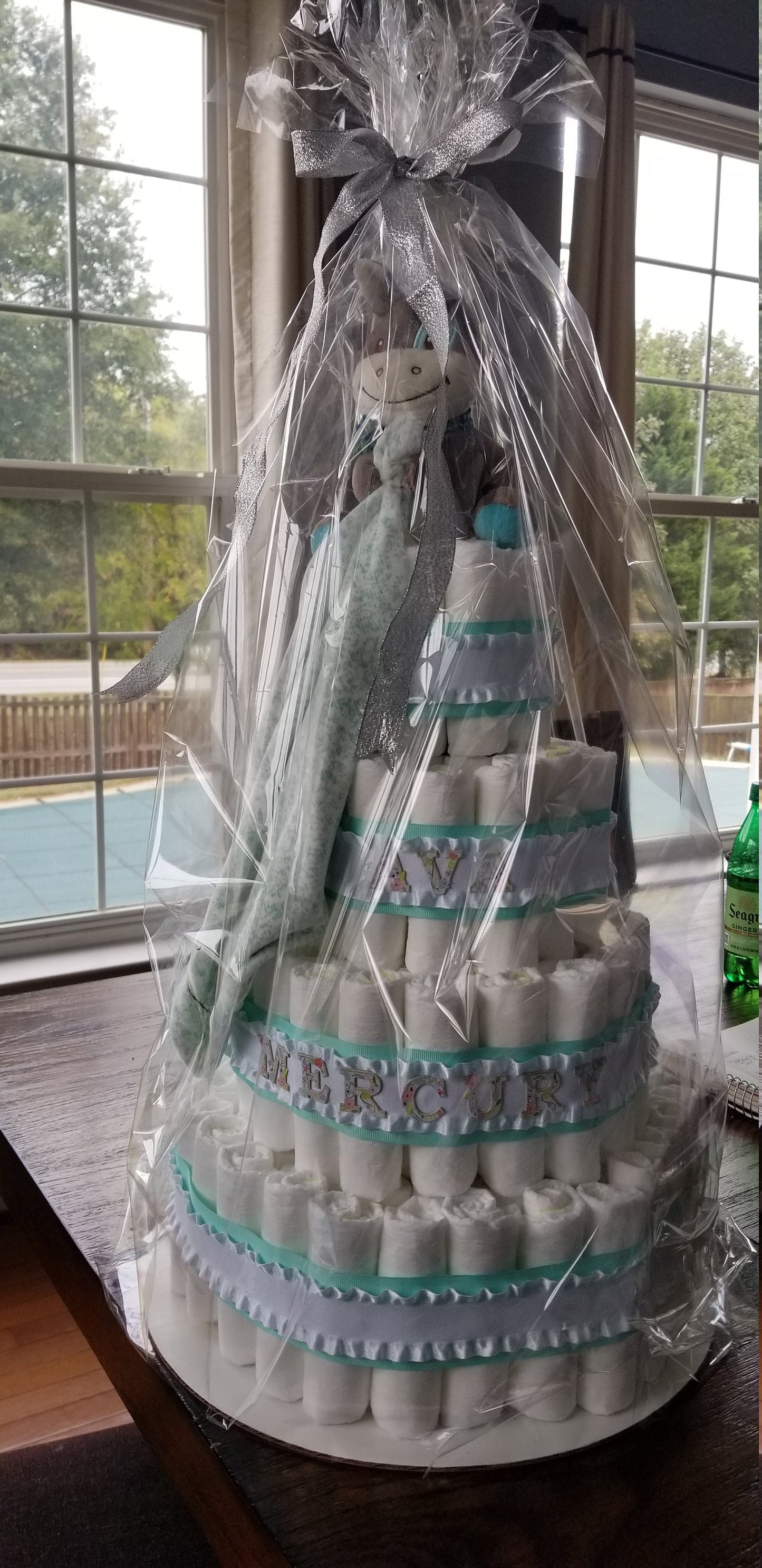CUSTOM MADE PERSONALIZED DIAPER CAKE