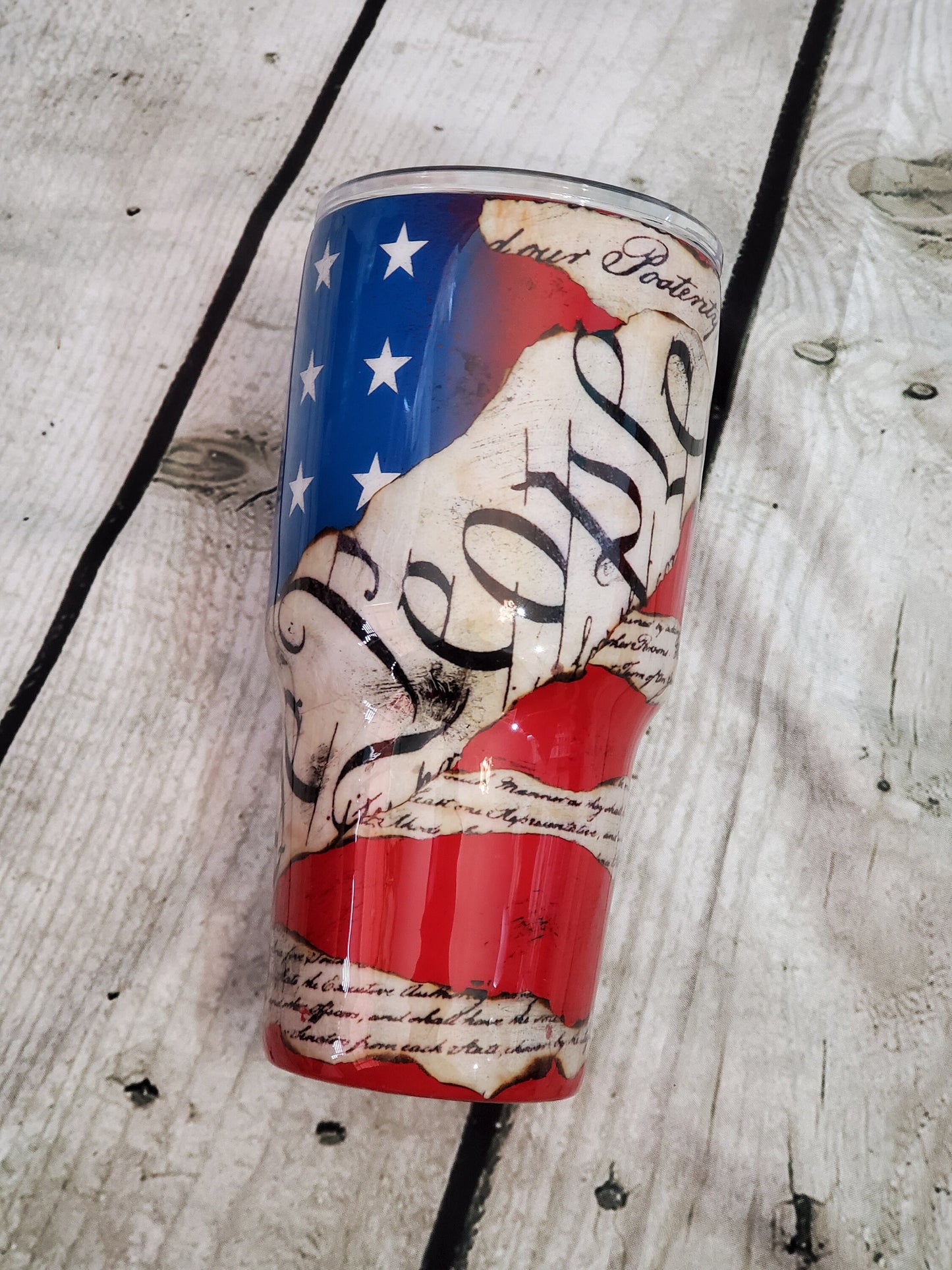 WE THE PEOPLE DISTRESSED TUMBLER
