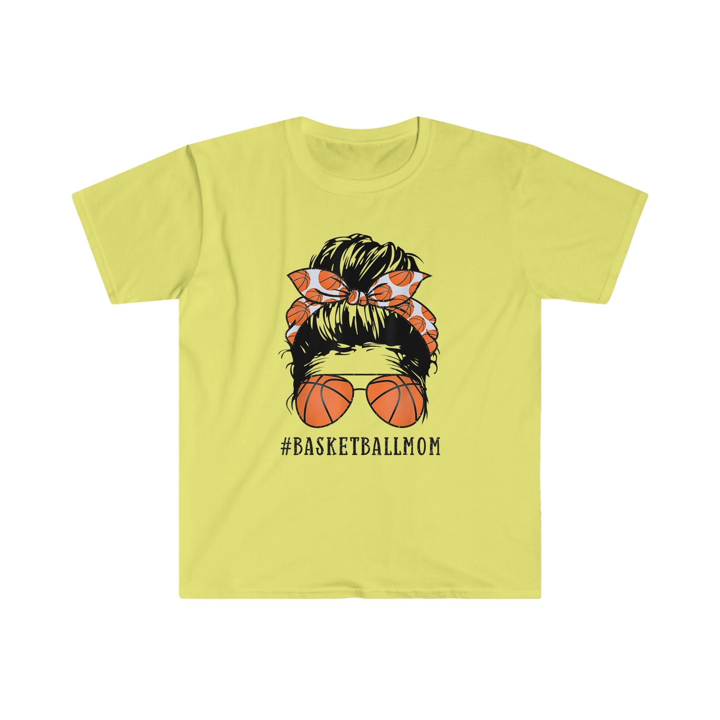 MESSY BUN BASKETBALL MOM T-SHIRT