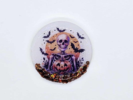 SKELETON, PUMPKIN AND BATS BADGE REEL