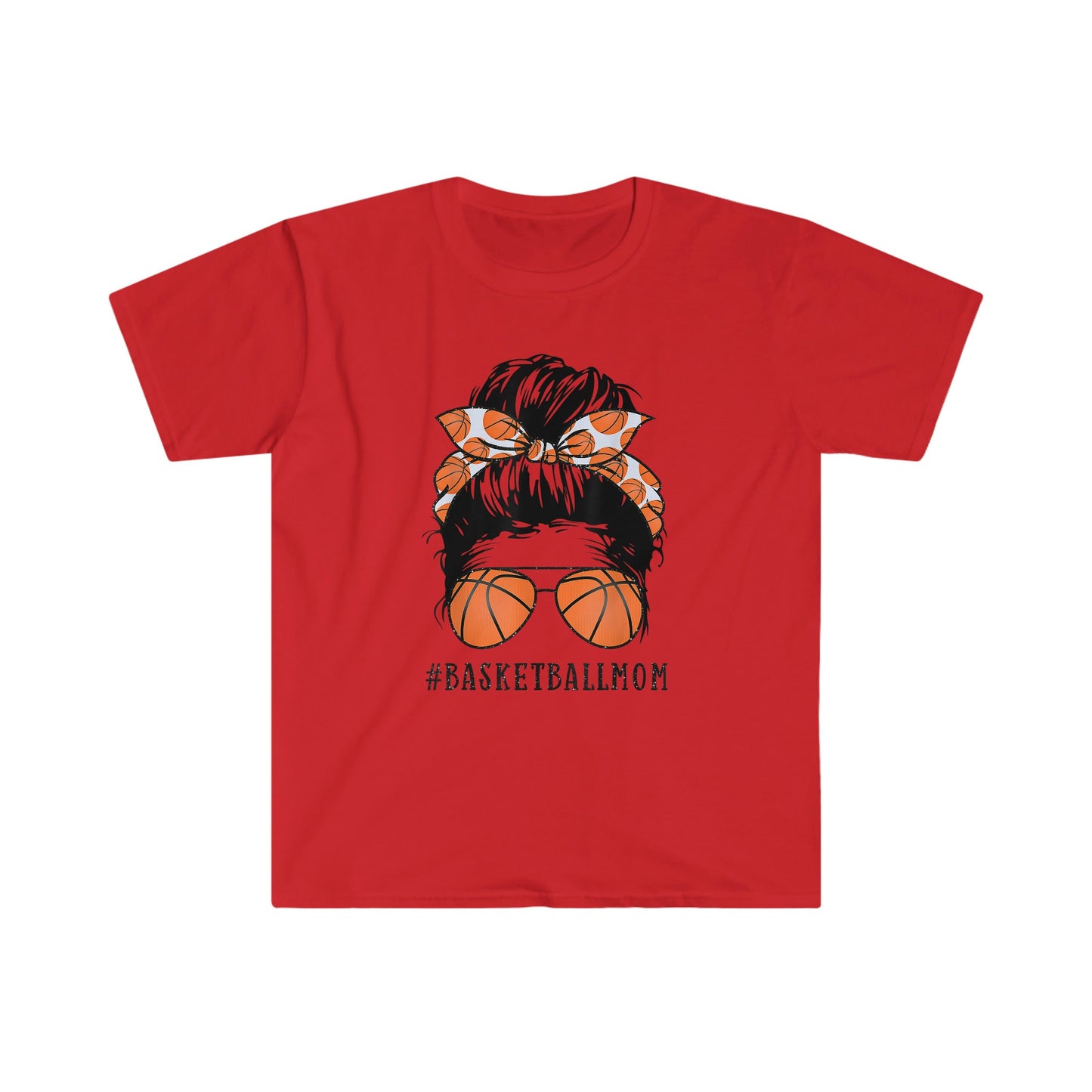 MESSY BUN BASKETBALL MOM T-SHIRT