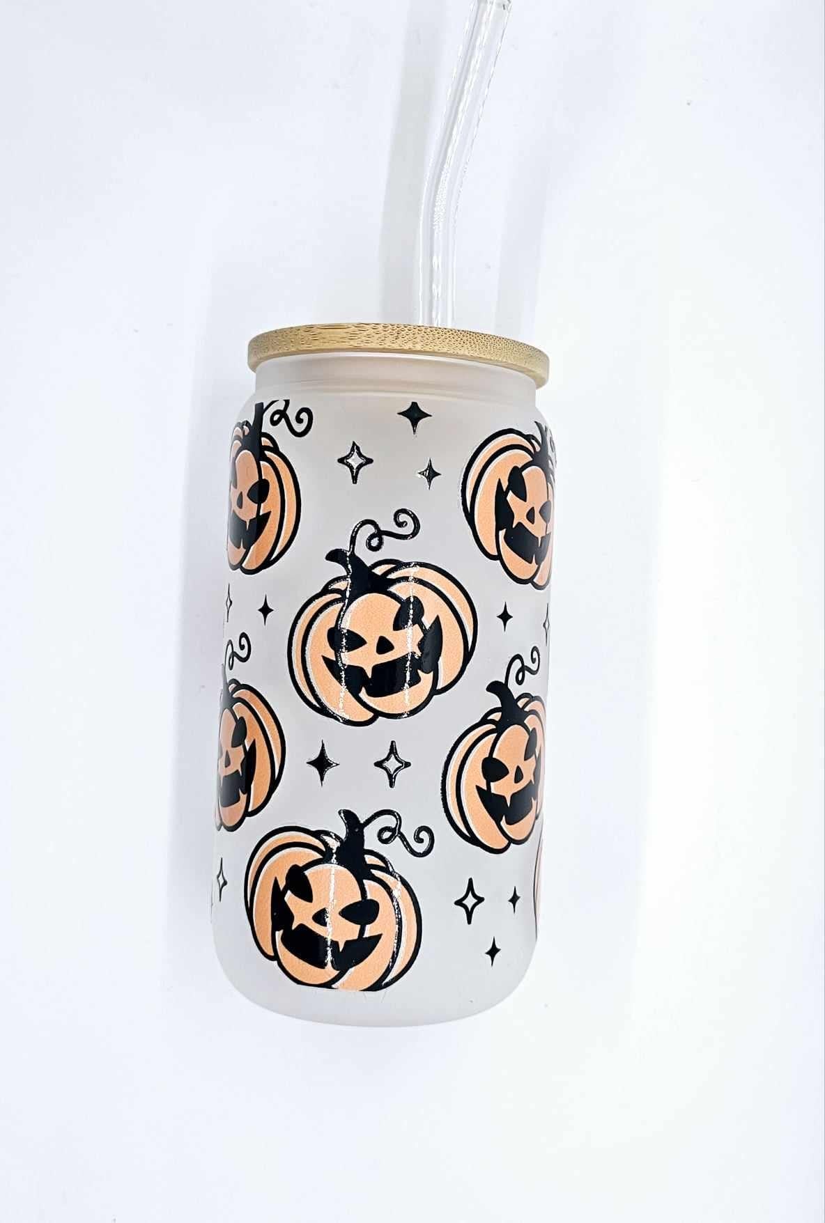 PUMPKIN GLASS CAN TUMBLER
