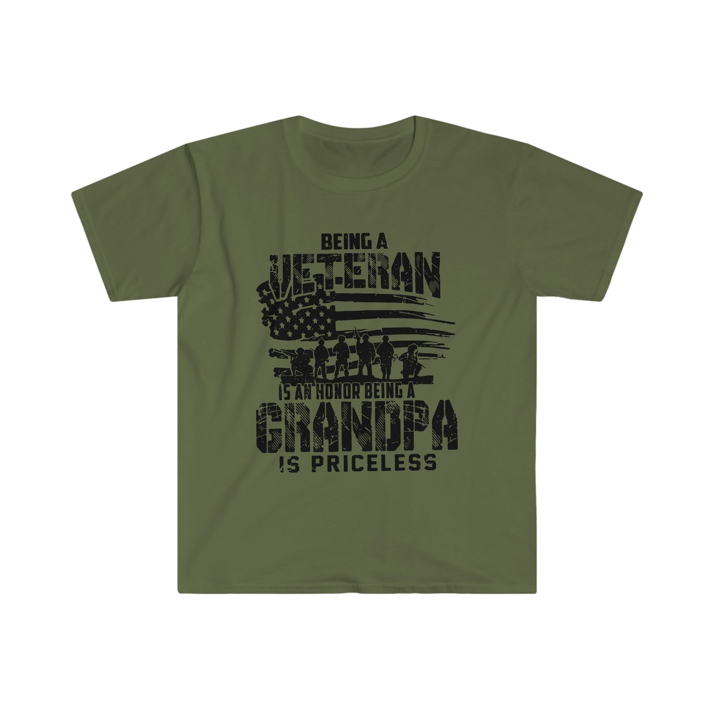 BEING A VETERAN IS AN HONOR BEING A GRANDPA IS PRICELESS T-SHIRT