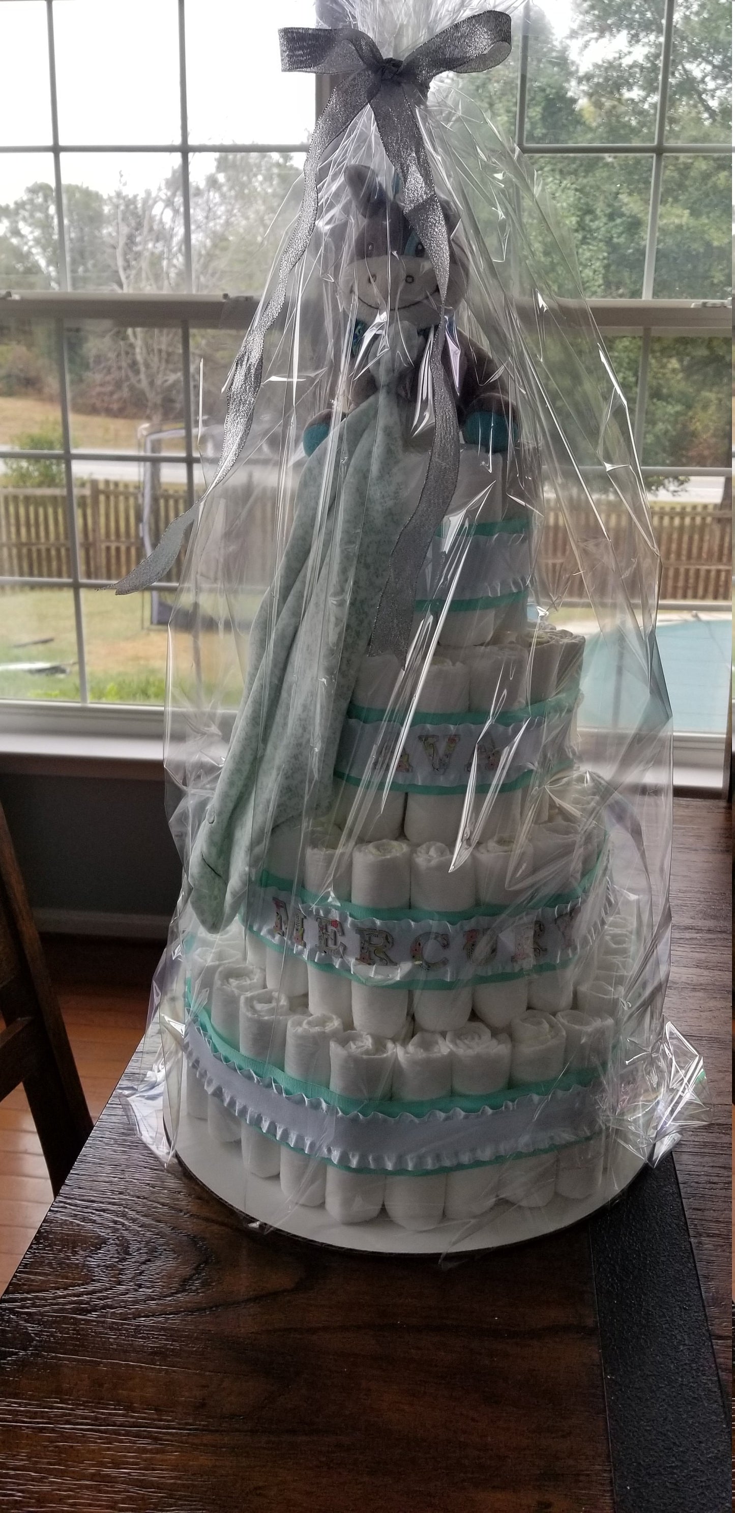 CUSTOM MADE PERSONALIZED DIAPER CAKE
