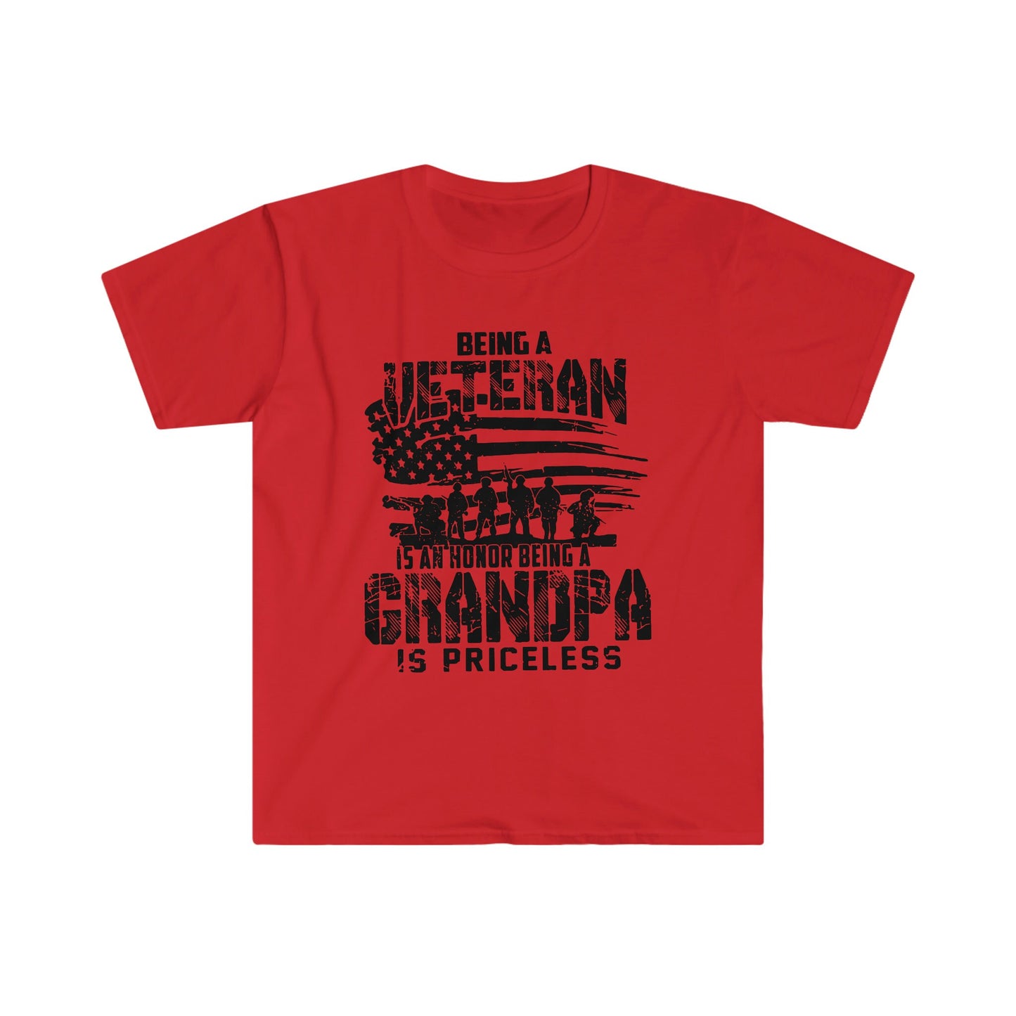 BEING A VETERAN IS AN HONOR BEING A GRANDPA IS PRICELESS T-SHIRT