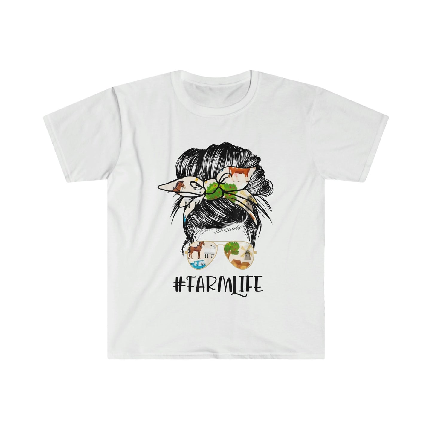 MESSY BUN FARM LIFE T-SHIRT