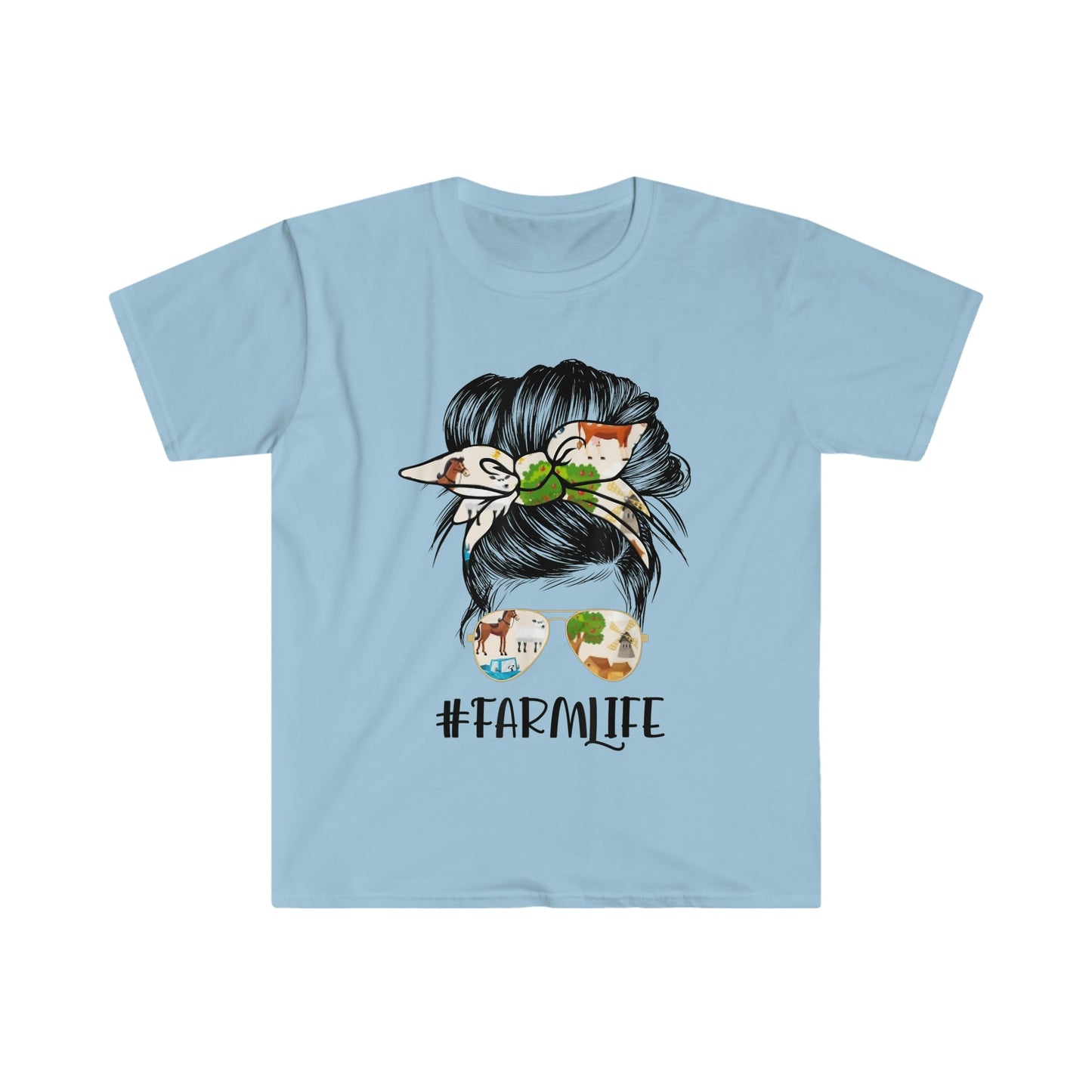 MESSY BUN FARM LIFE T-SHIRT