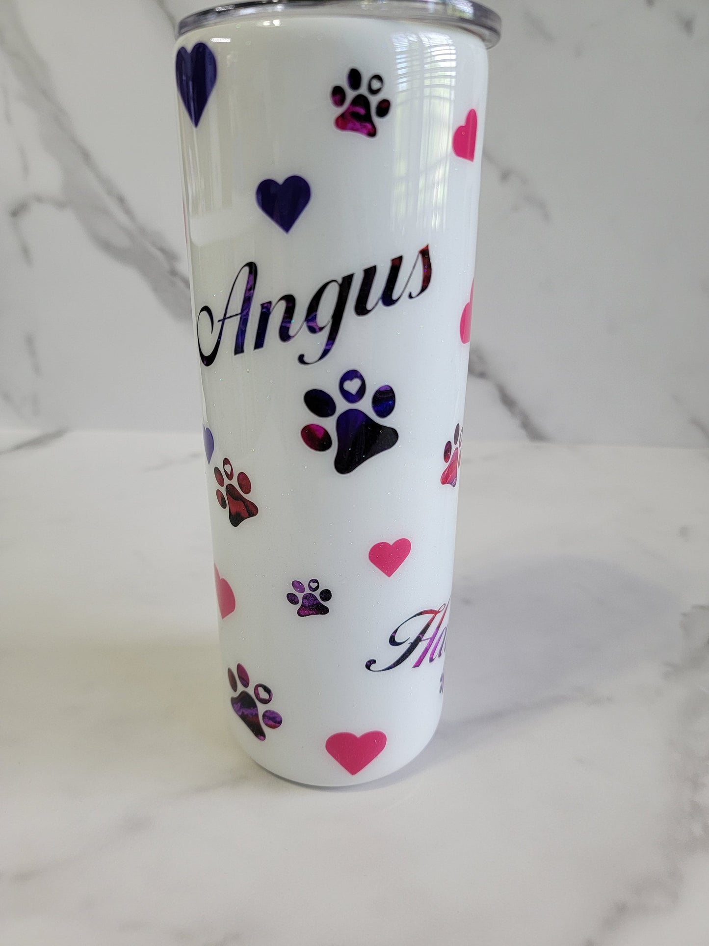 PAW PRINT AND HEARTS TUMBLER