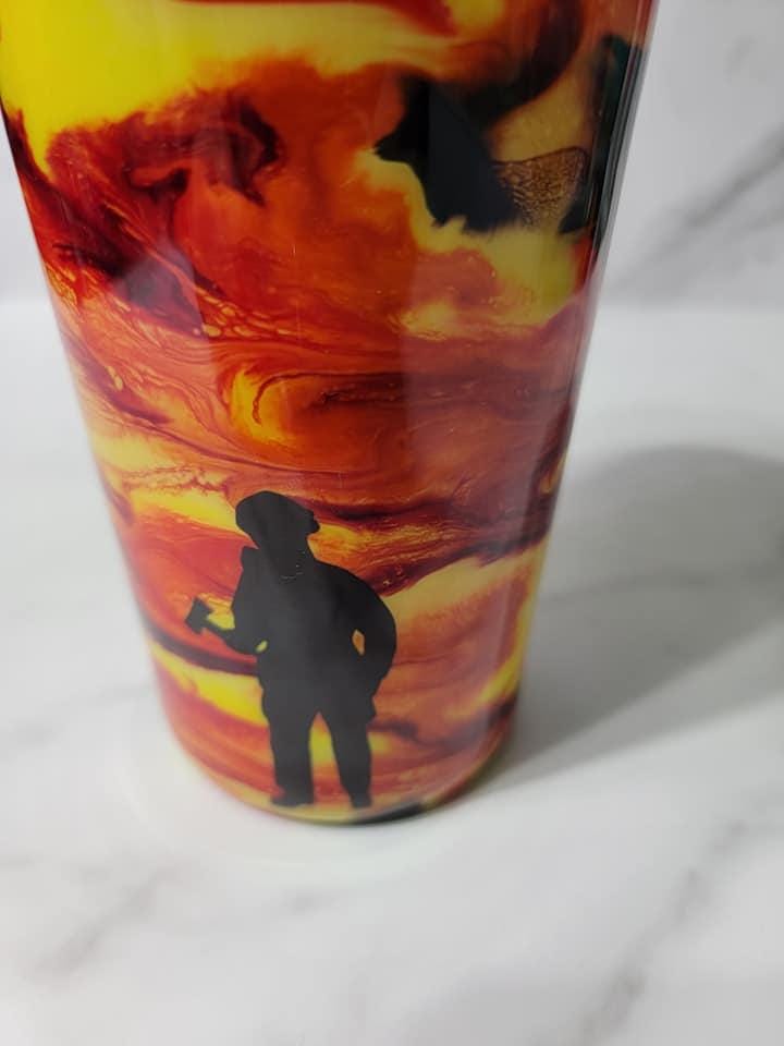 FIREFIGHTER TUMBLER W/SILHOUETTES
