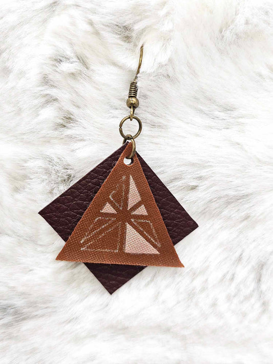 FAUX LEATHER EARRINGS