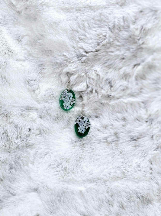 FLOWER PRINT RESIN EARRINGS