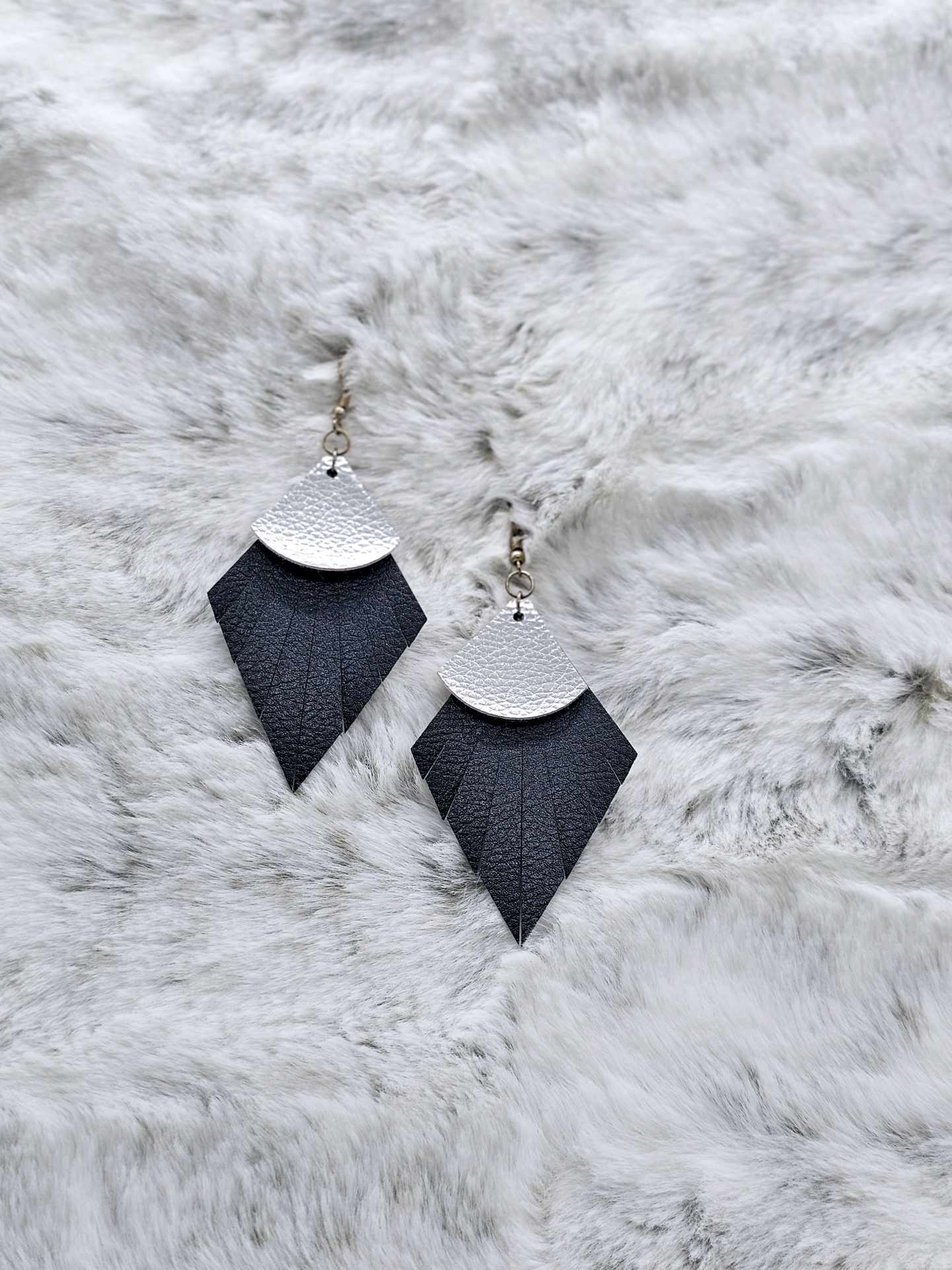 FAUX LEATHER EARRINGS