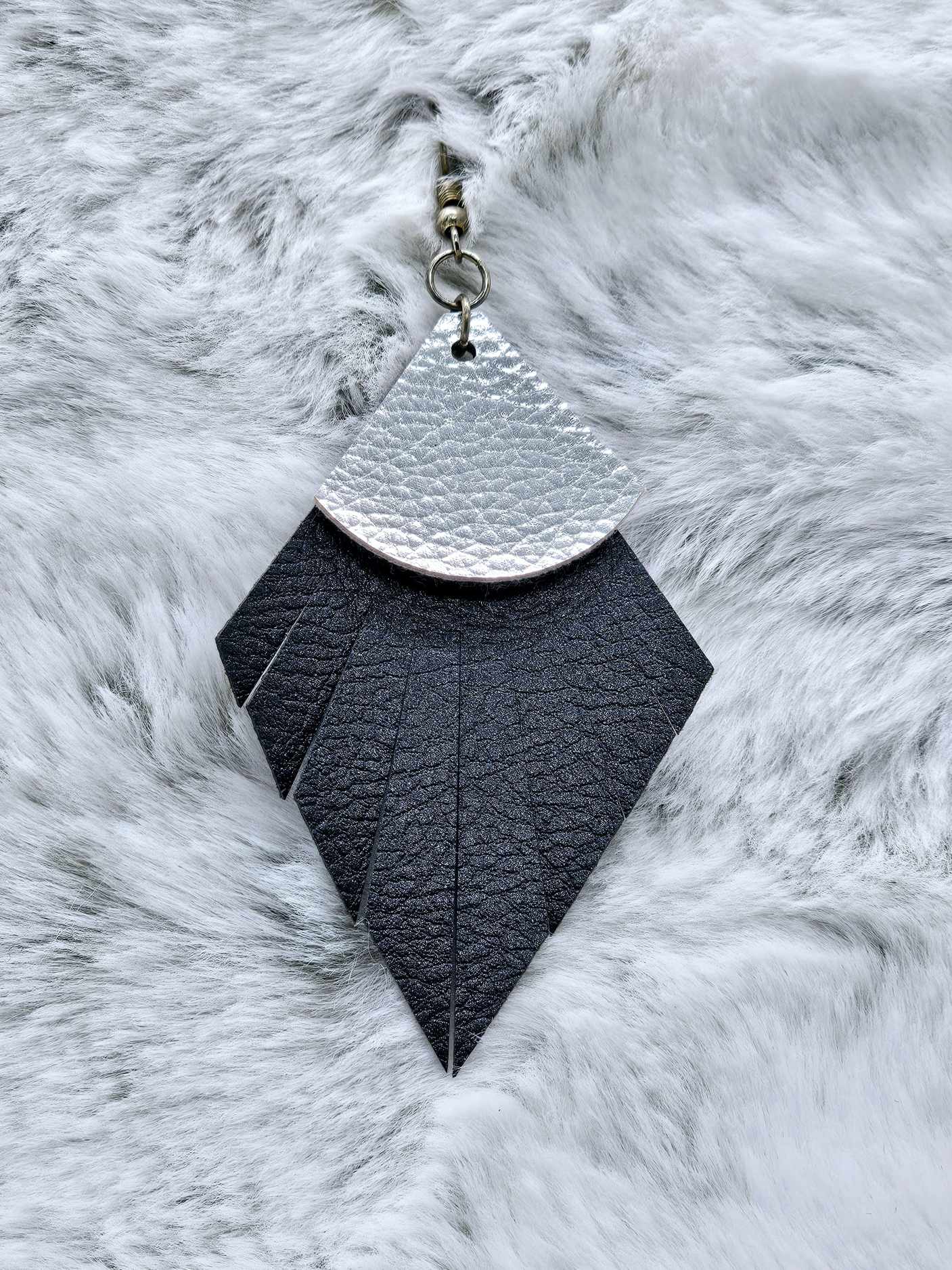 FAUX LEATHER EARRINGS