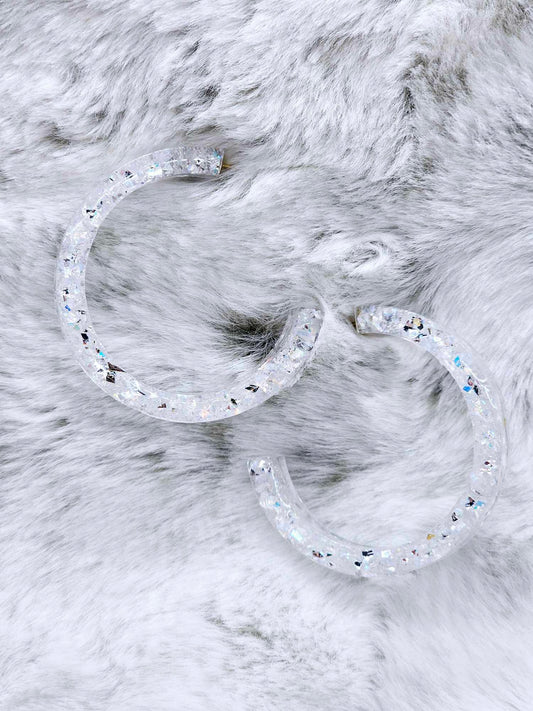 HOOP RESIN EARRINGS