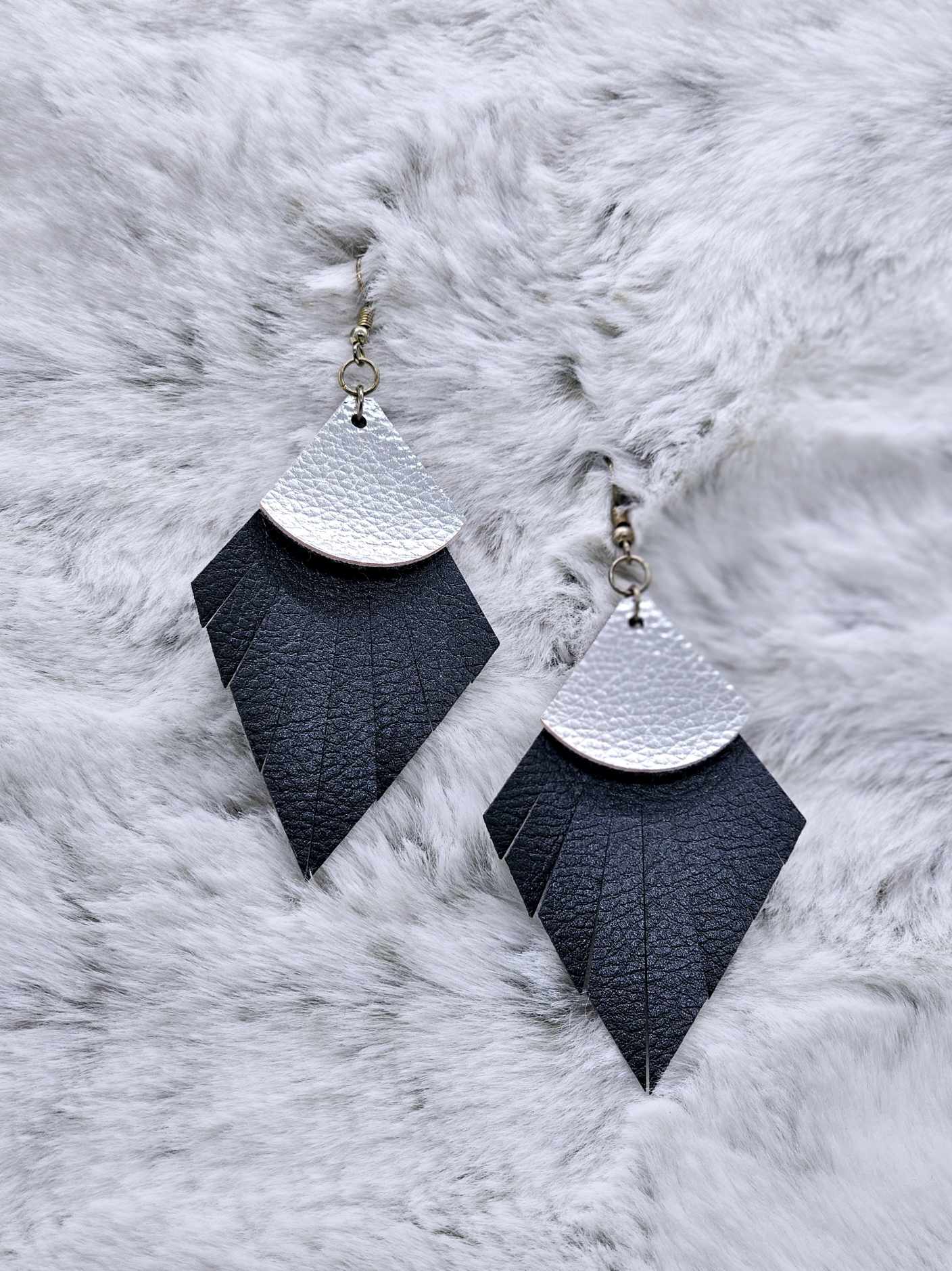 FAUX LEATHER EARRINGS